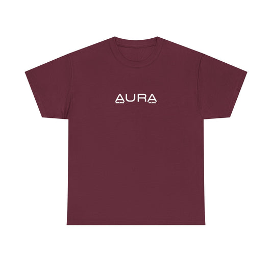 Aura Logo T‑Shirt — Minimalist Black Graphic Tee