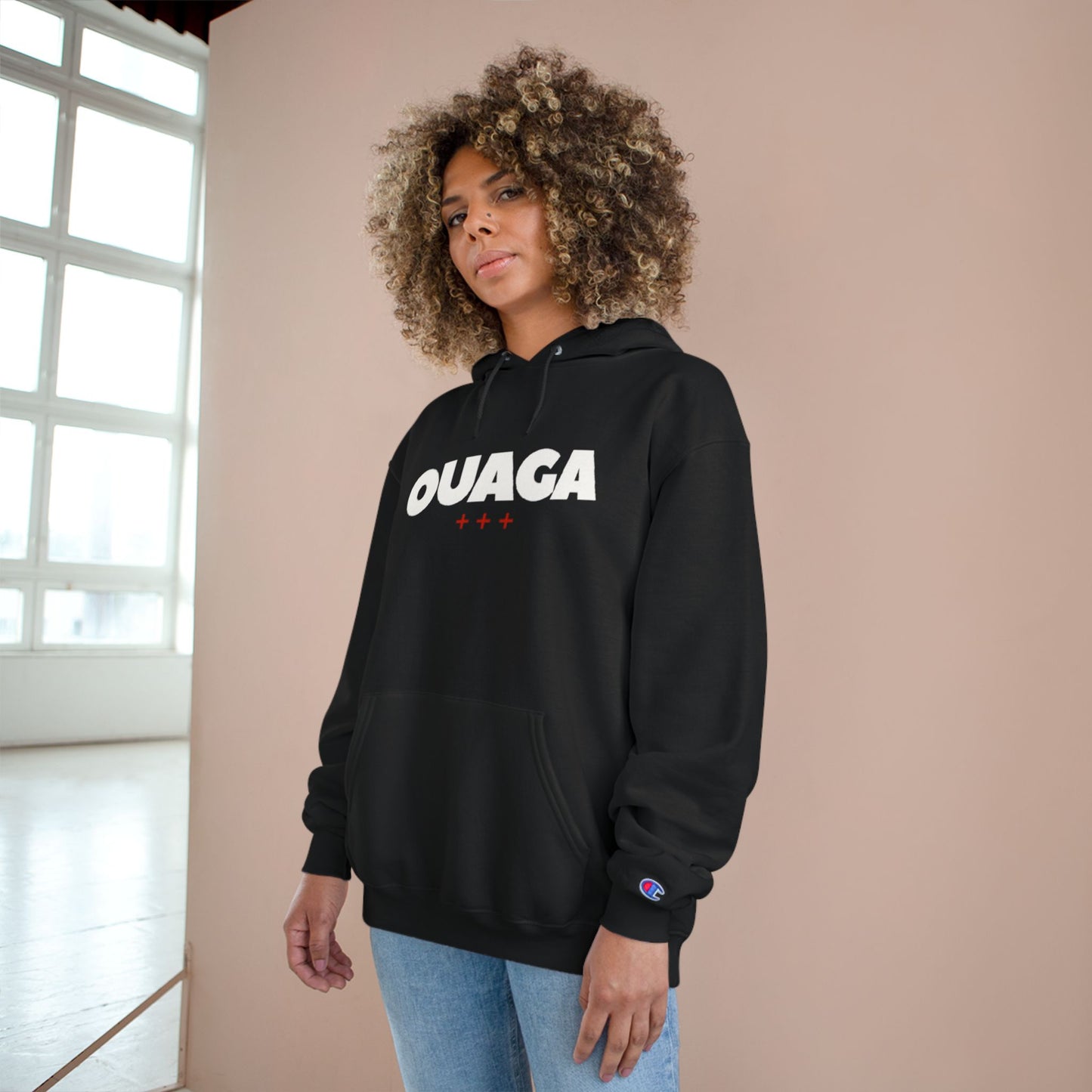 OUAGA Champion Hoodie — Retro City Name Pullover
