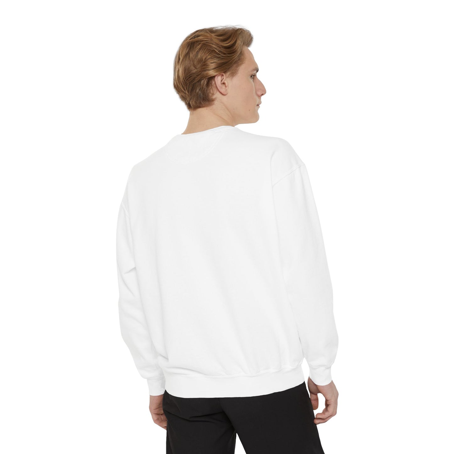 Harmony Minimalist Sweatshirt – White Text Graphic Crewneck