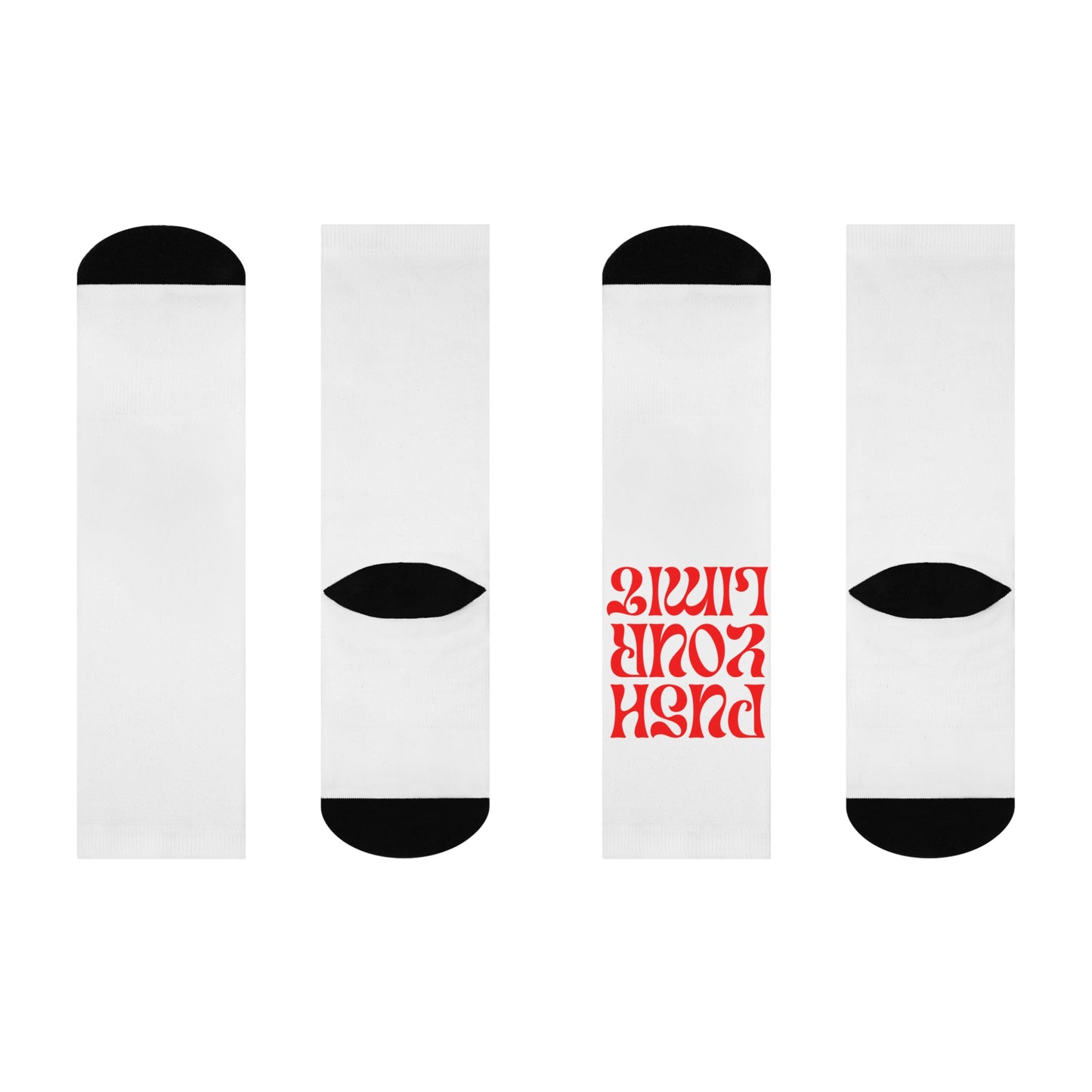 Push Your Limits Cushioned Crew Socks — Motivational Athletic Socks