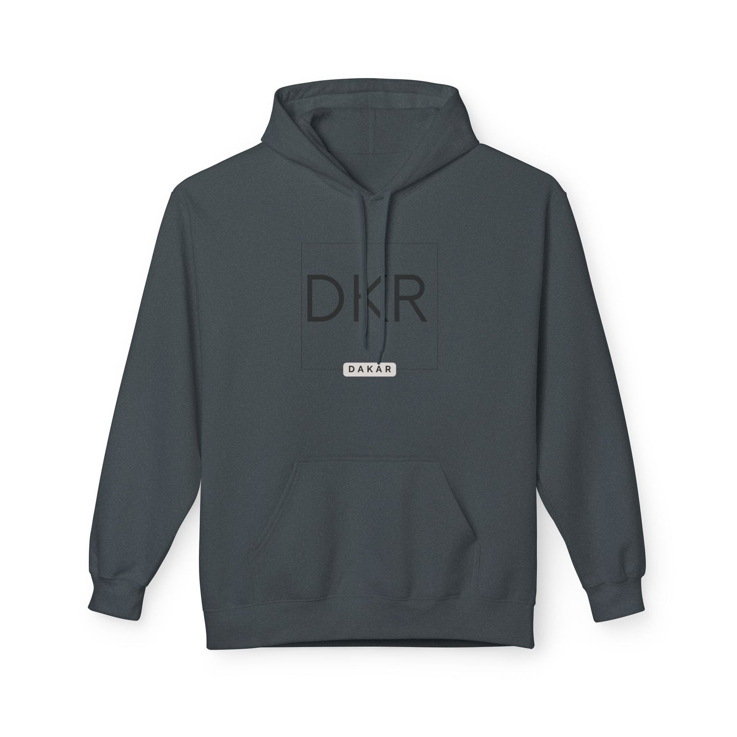 DKR (Dakar) White Hoodie — Clean Logo Chest & Back