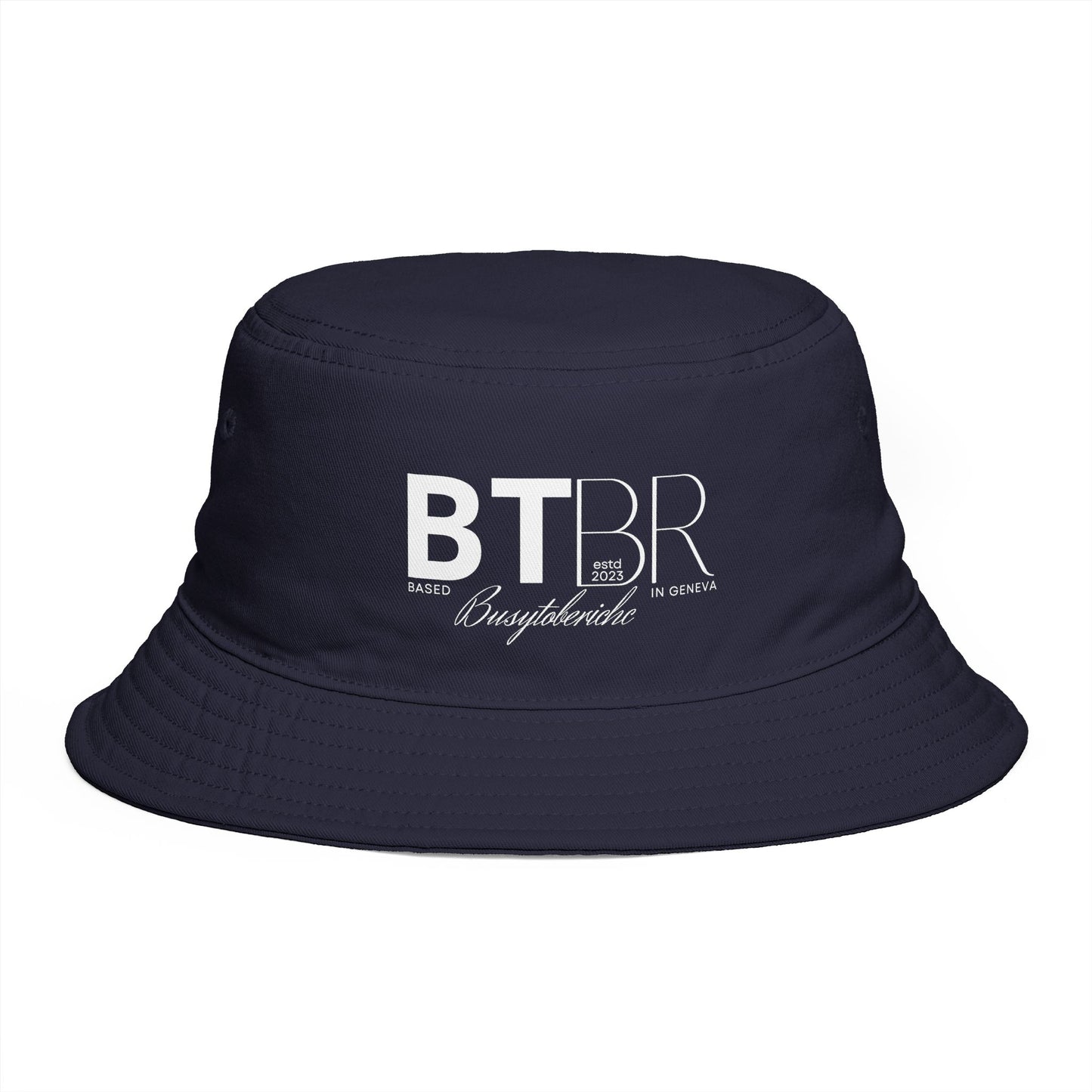 BTBR Script Logo Bucket Hat — Black Embroidered Bragging Rights Bucket Hat