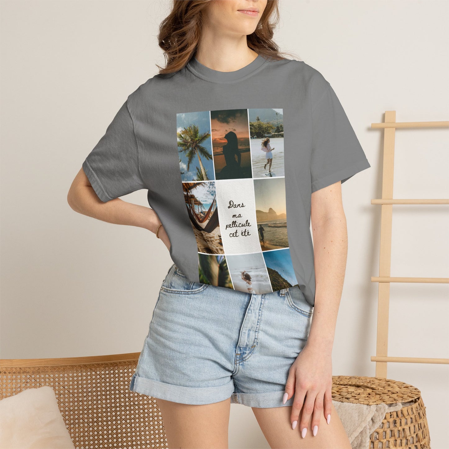 Travel Photo Collage T-Shirt — "Stars are patient, not idle"