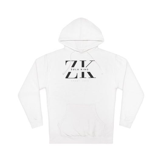Zulu King 'ZK' Logo Hoodie — White Pullover