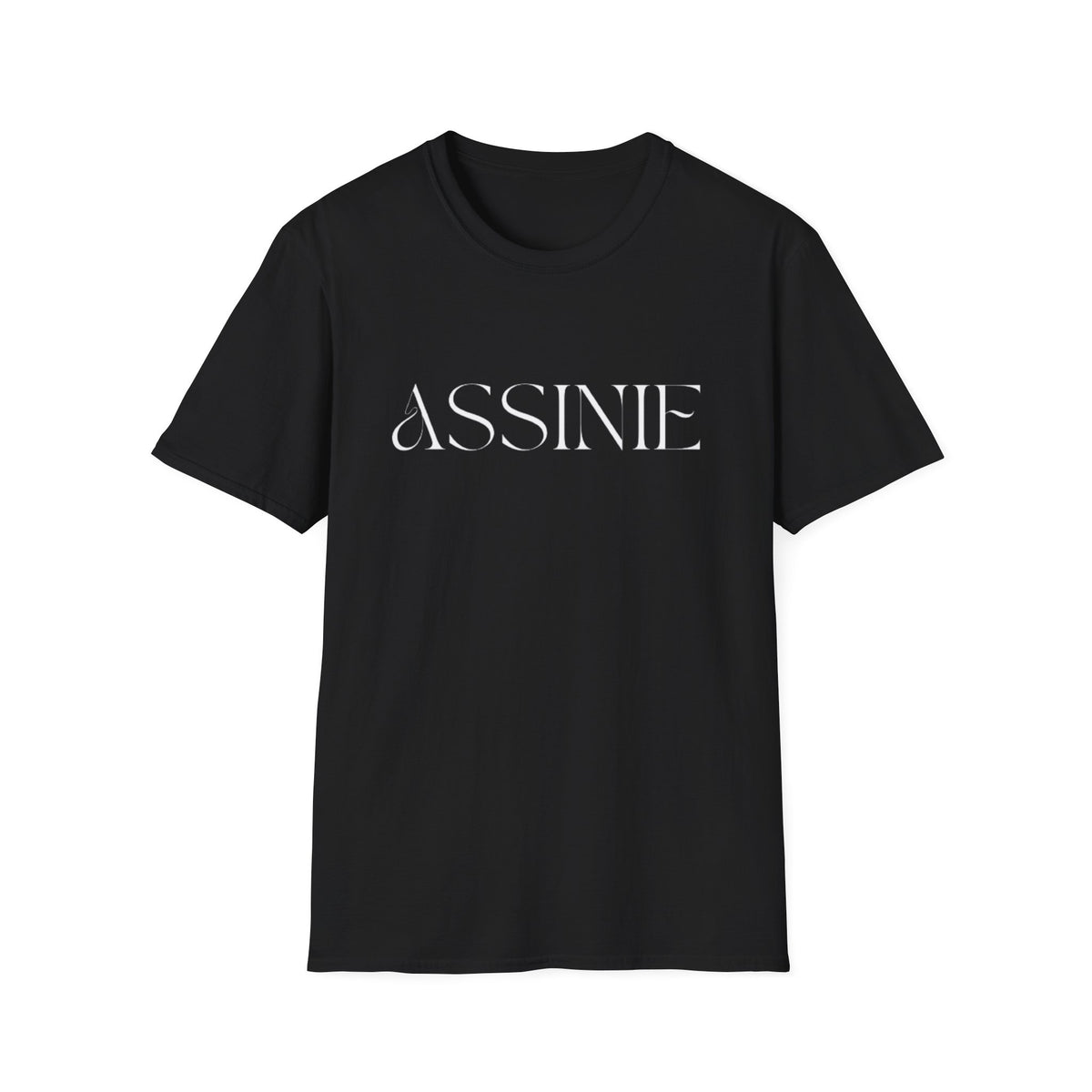 ASSNIE Embossed White T‑Shirt — Minimalist Logo Tee