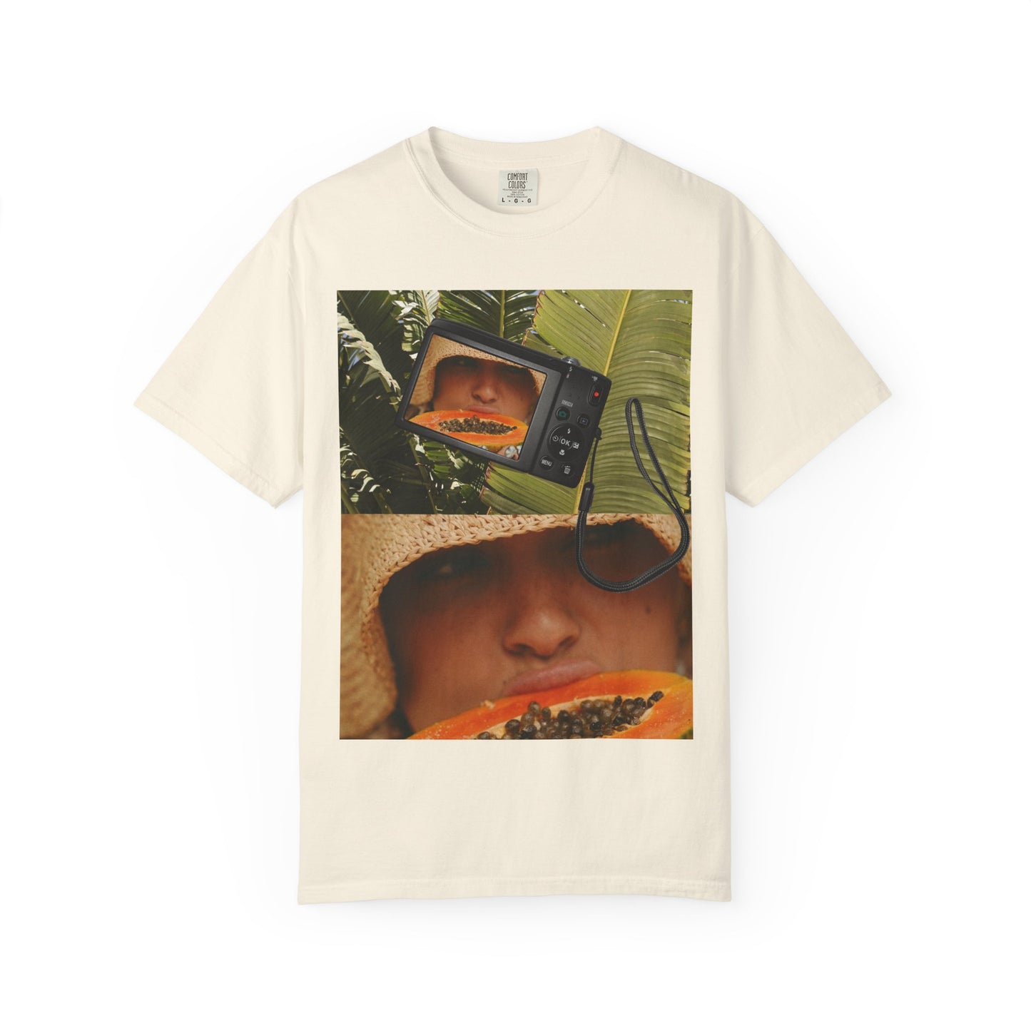 Retro Collage T-Shirt — Tropical TV & Papaya Art Tee