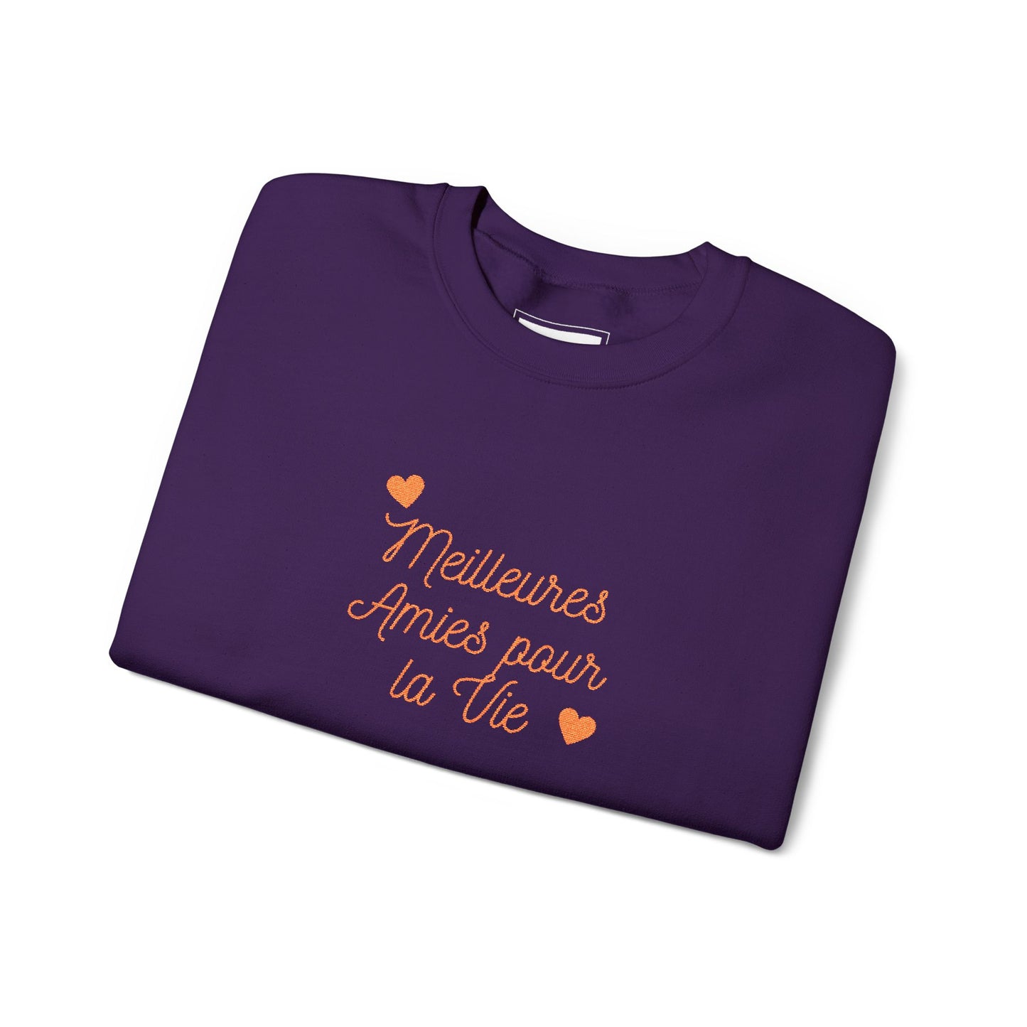 Crewneck Sweatshirt – 'Mistakes Arrive' Cute Script Heart Graphic, Cozy Casual Pullover