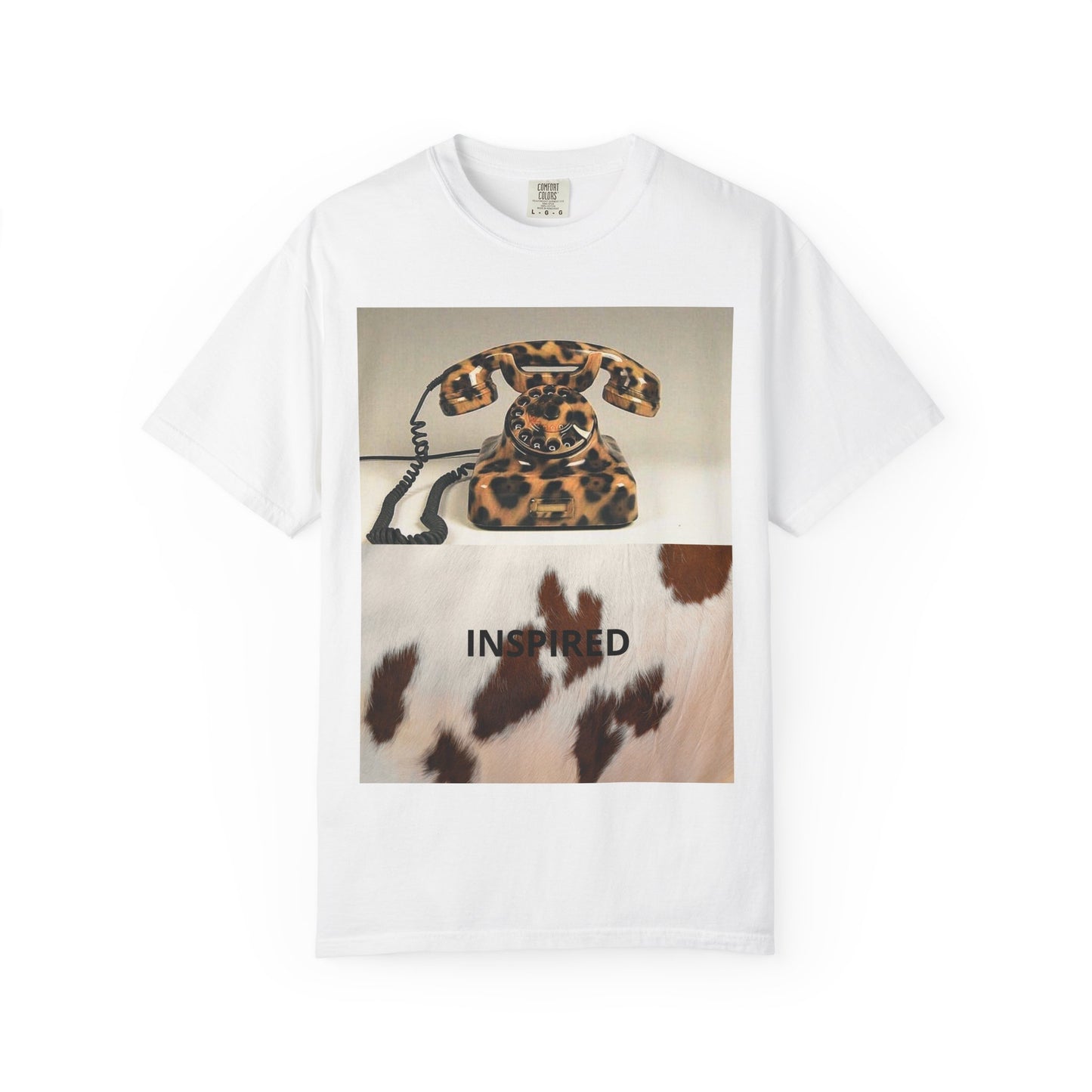 Inspired Leopard Phone Graphic T-Shirt