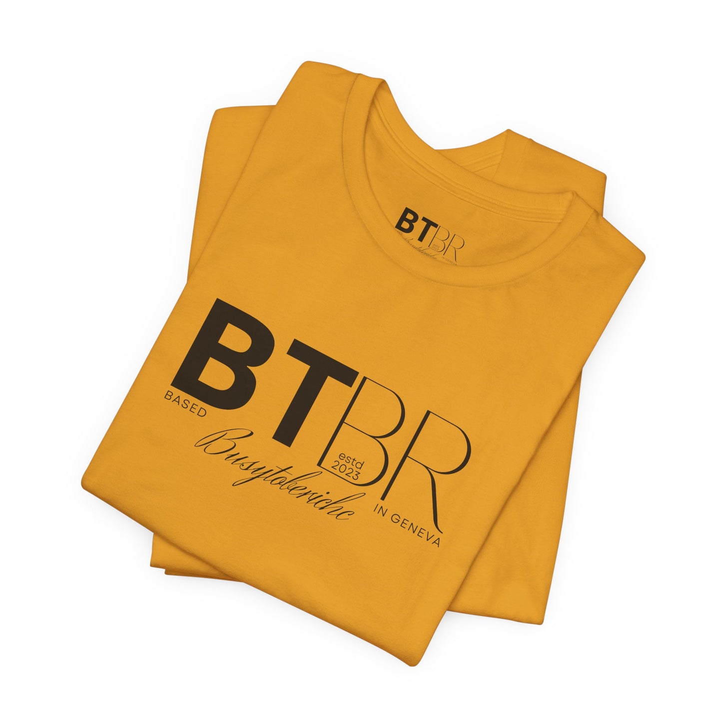 BTBR (Busy to be Rich) Logo T-Shirt — Black & Gray Brand Tee...