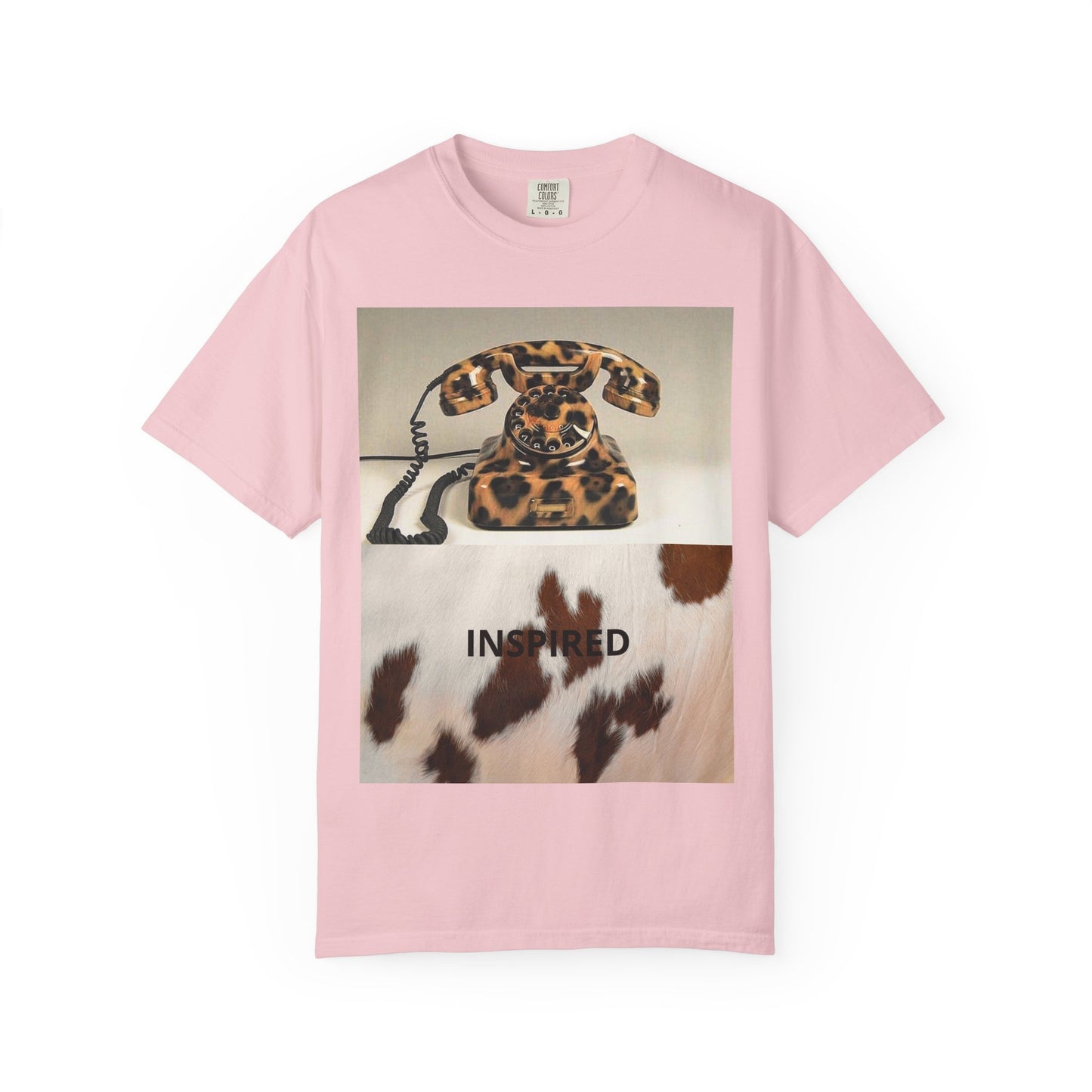 Inspired Leopard Phone Graphic T-Shirt