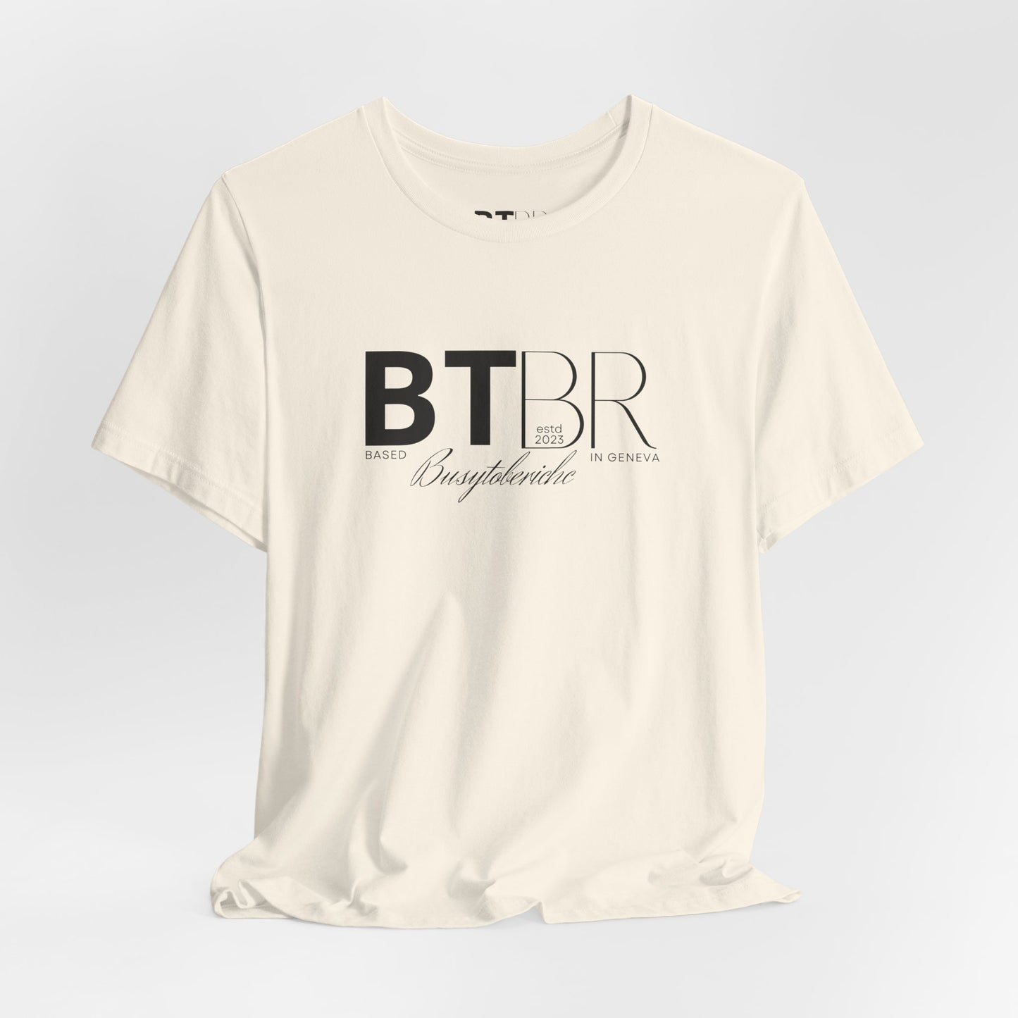 BTBR (Busy to be Rich) Logo T-Shirt — Black & Gray Brand Tee...