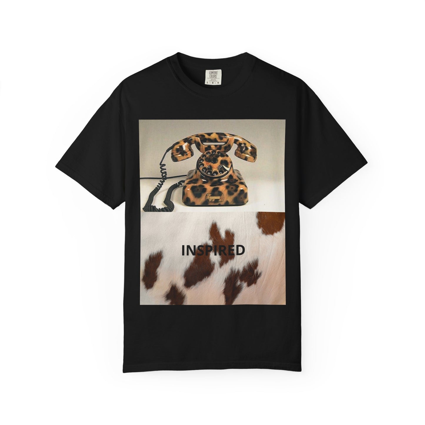 Inspired Leopard Phone Graphic T-Shirt