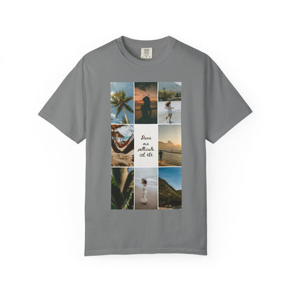 Travel Photo Collage T-Shirt — "Stars are patient, not idle"