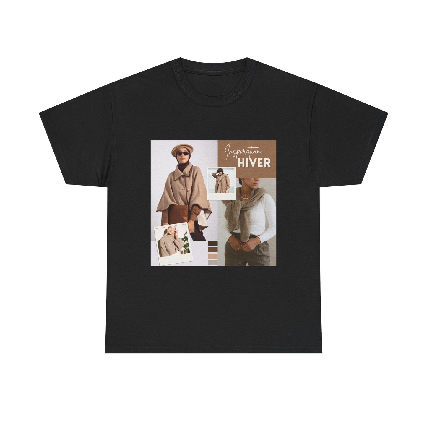 Winter Chic Collage Tee — 'Garde‑robe Hiver' Fashion Graphic T-Shirt