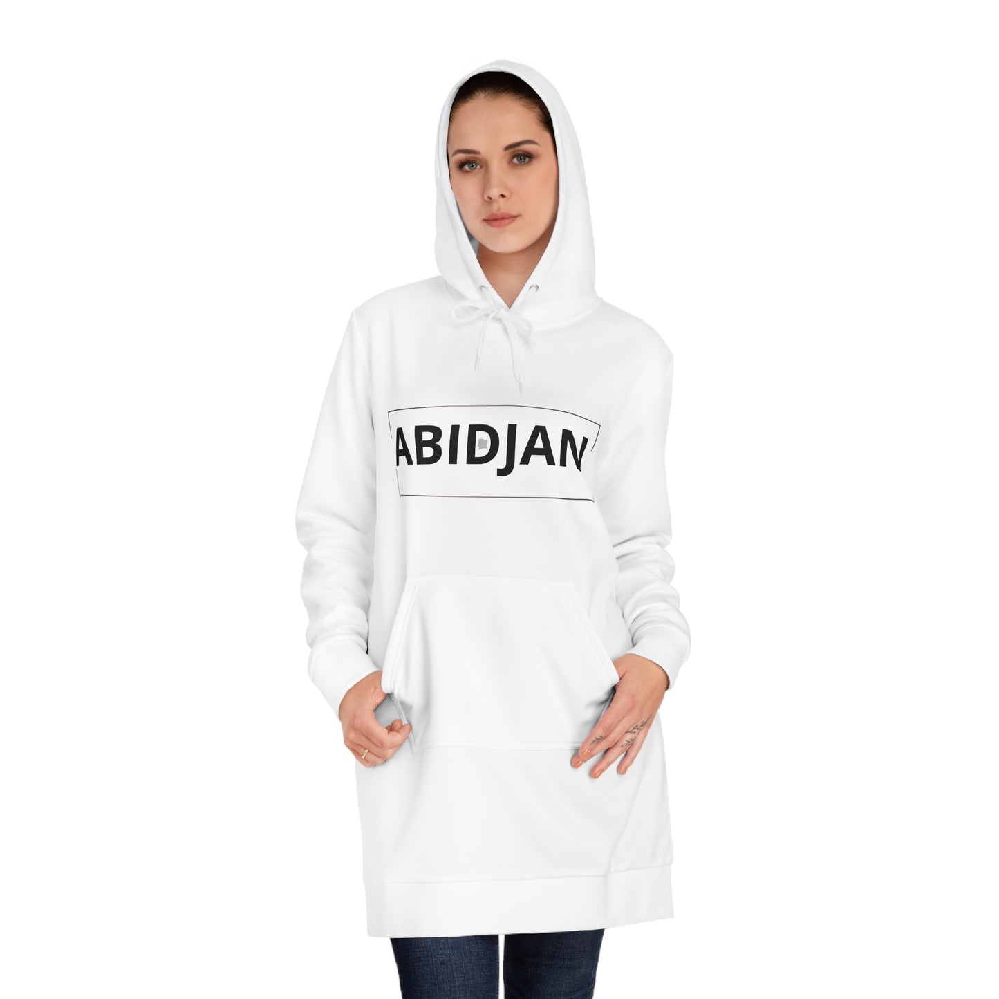 Abidjan Hoodie Dress — Women's Casual Hooded Sweatshirt Dress