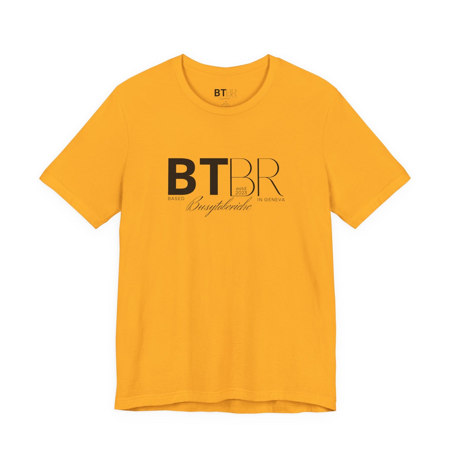 BTBR (Busy to be Rich) Logo T-Shirt — Black & Gray Brand Tee...