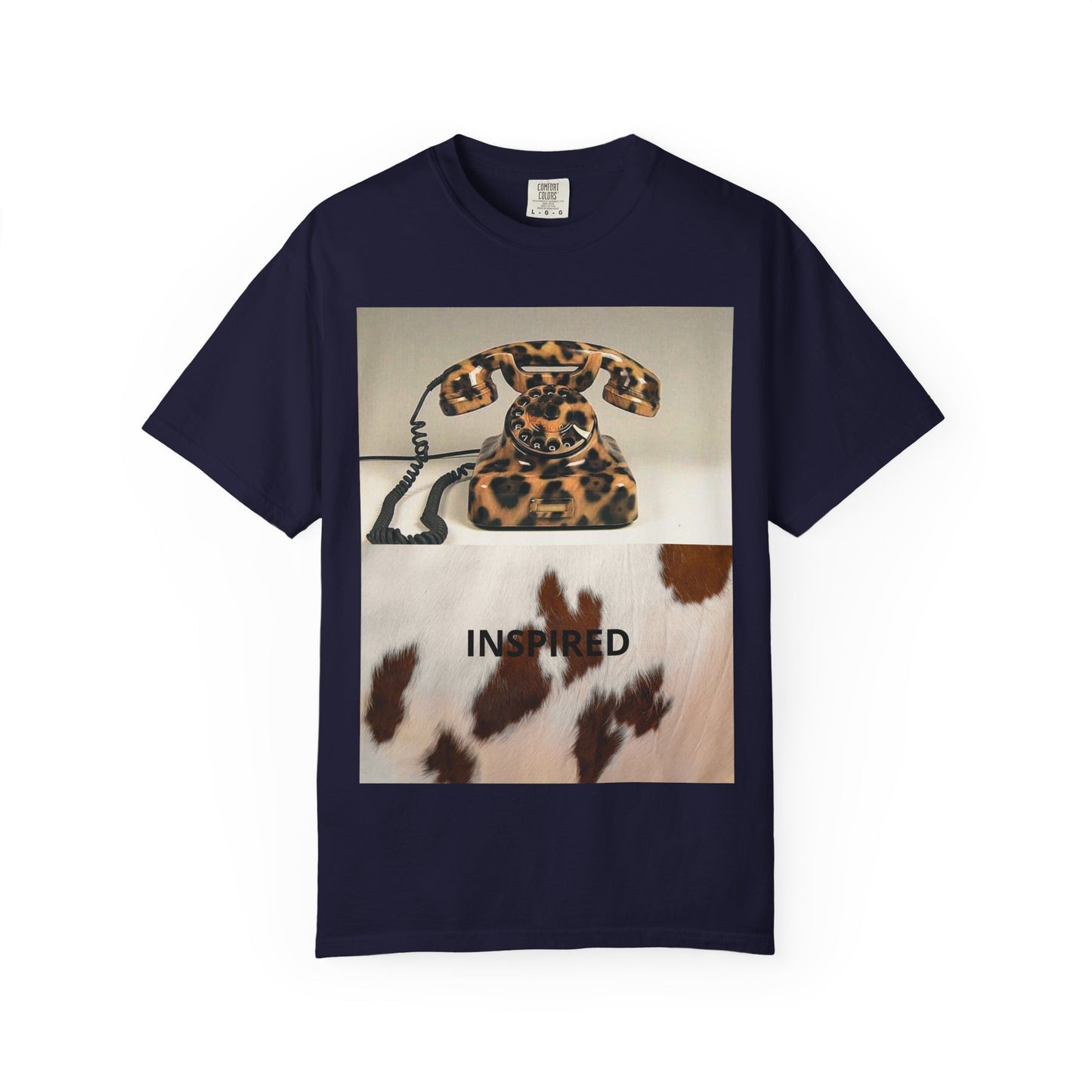Inspired Leopard Phone Graphic T-Shirt