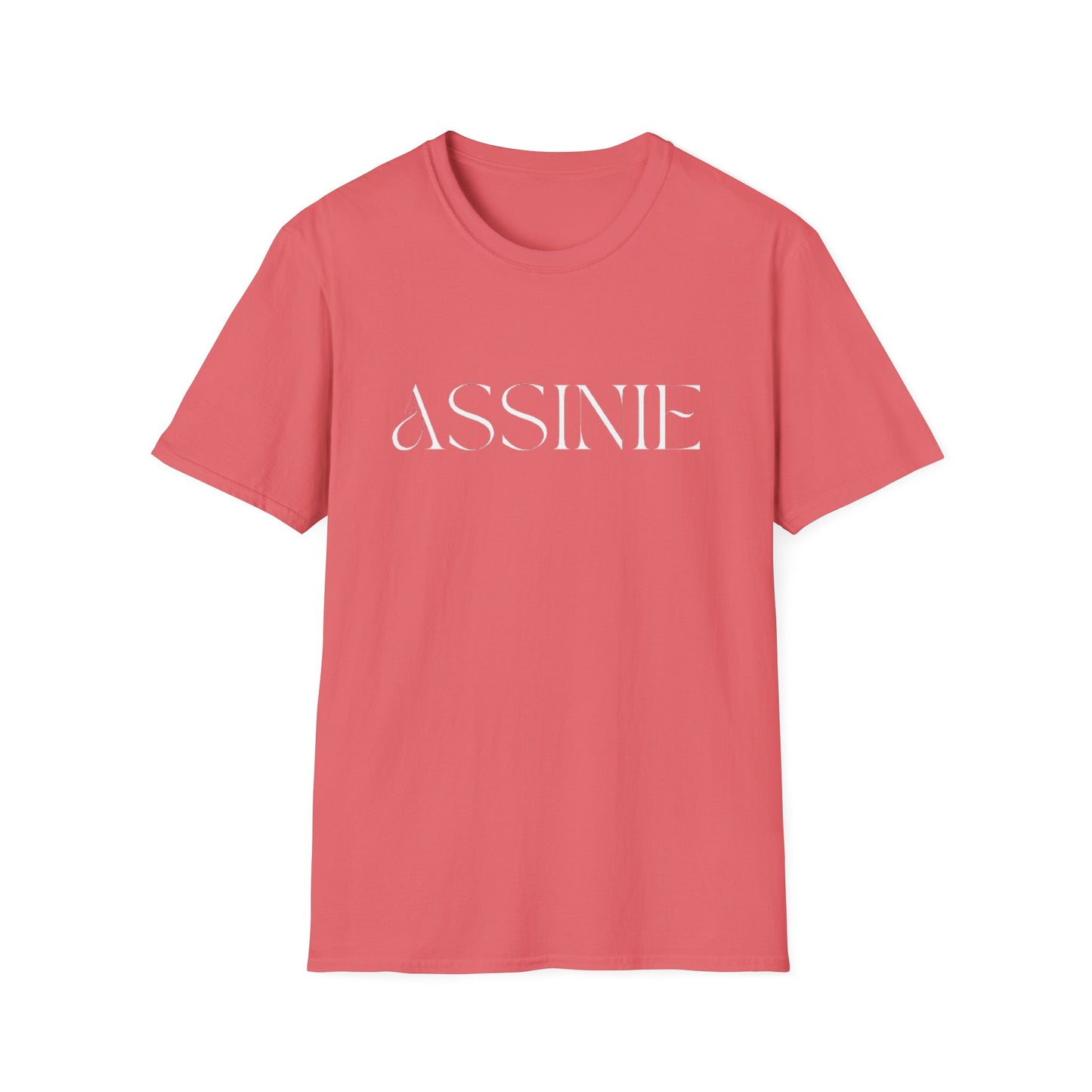 ASSNIE Embossed White T‑Shirt — Minimalist Logo Tee
