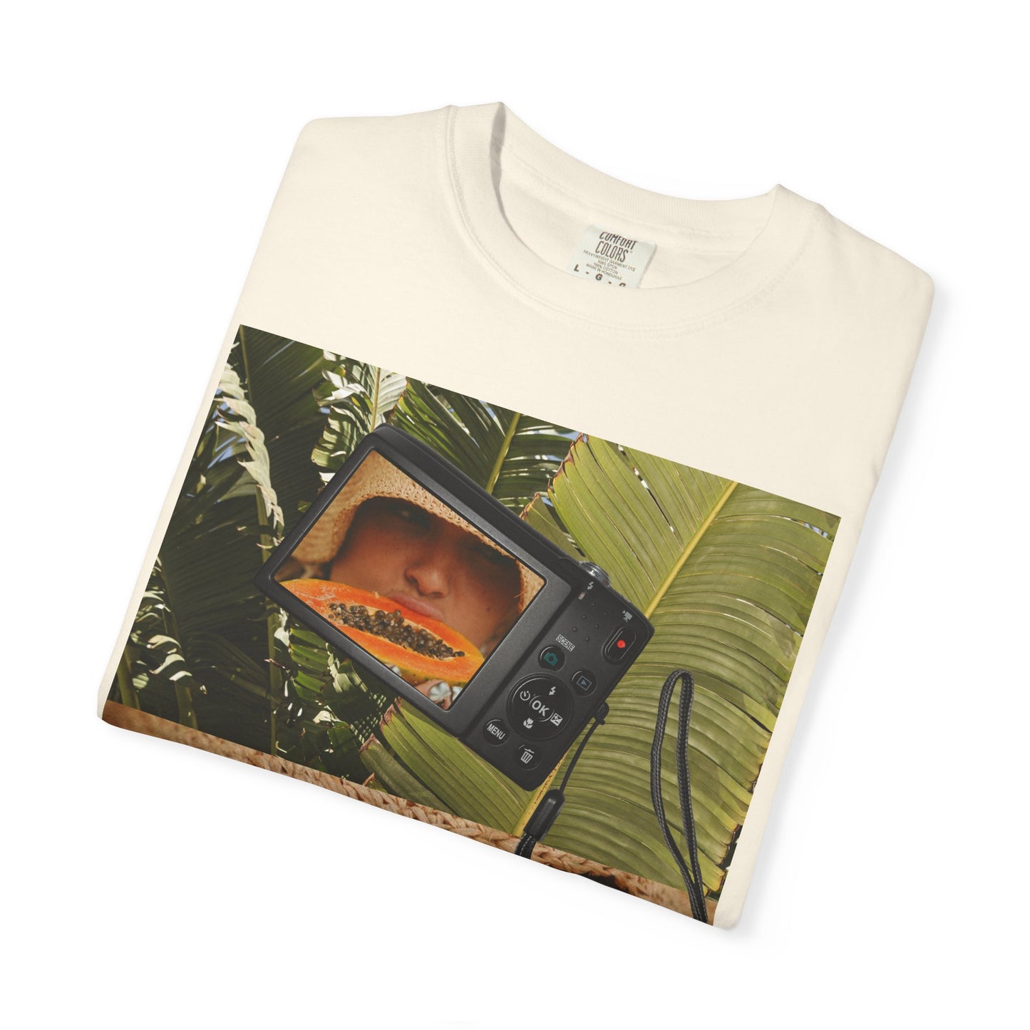 Retro Collage T-Shirt — Tropical TV & Papaya Art Tee