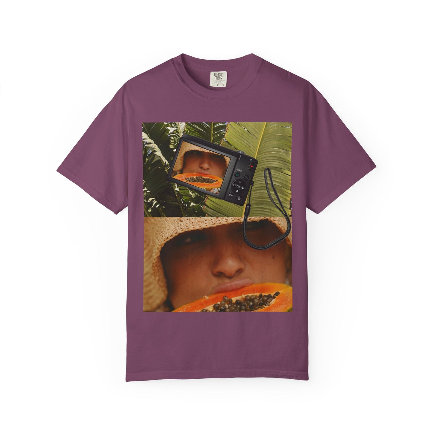 Retro Collage T-Shirt — Tropical TV & Papaya Art Tee