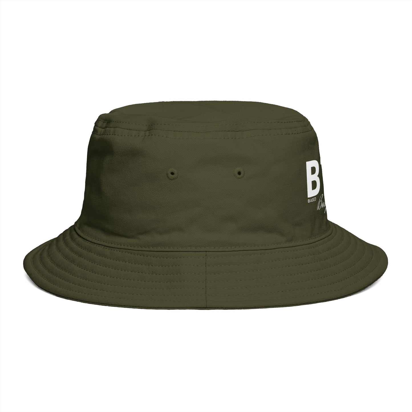 BTBR Script Logo Bucket Hat — Black Embroidered Bragging Rights Bucket Hat