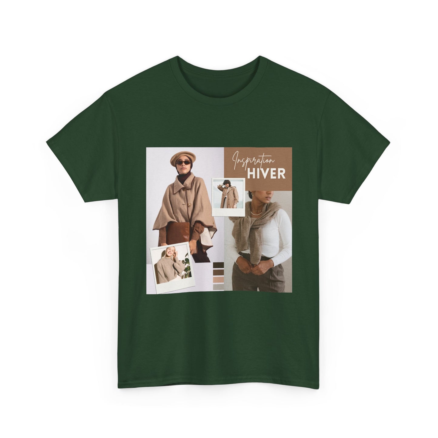 Winter Chic Collage Tee — 'Garde‑robe Hiver' Fashion Graphic T-Shirt