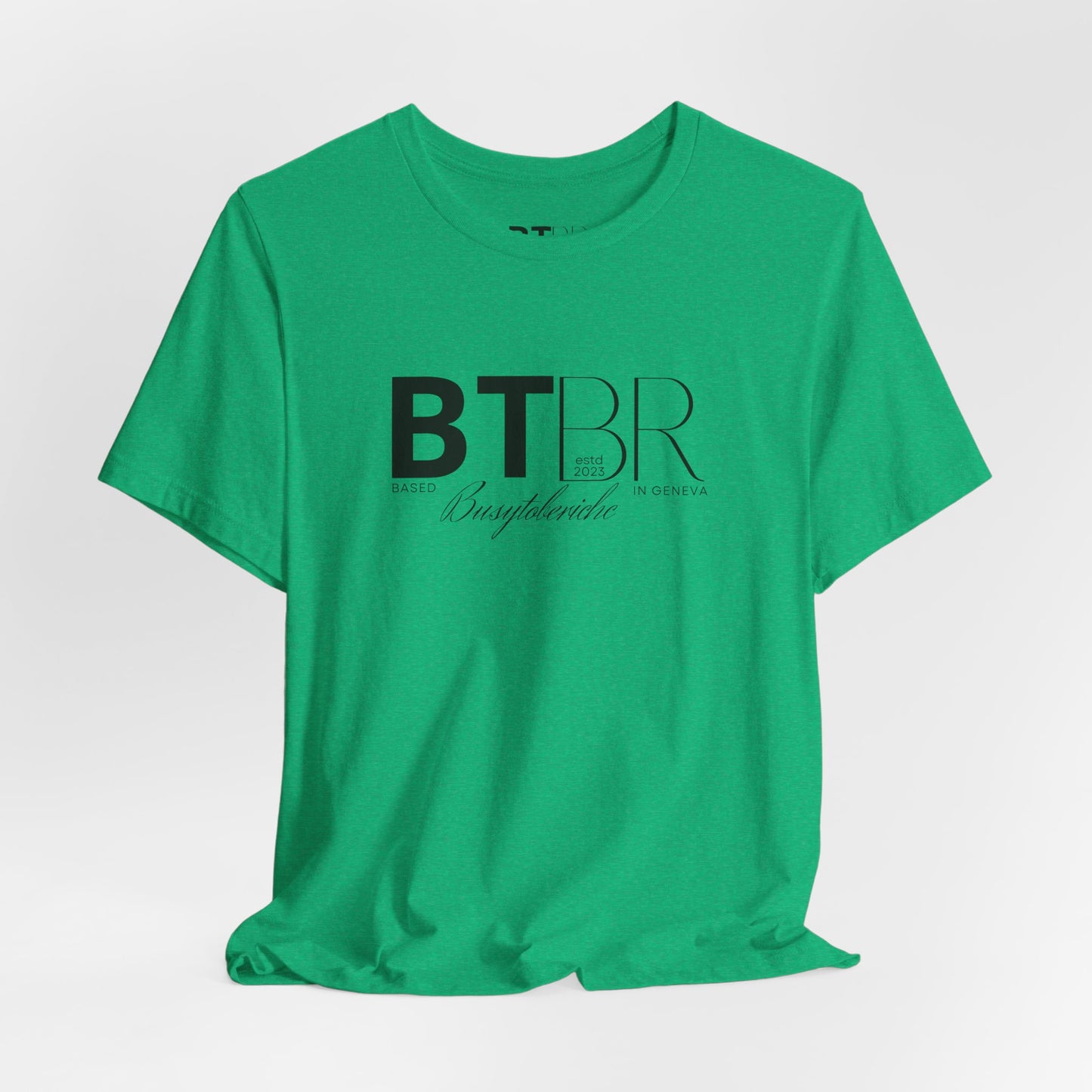 BTBR (Busy to be Rich) Logo T-Shirt — Black & Gray Brand Tee...