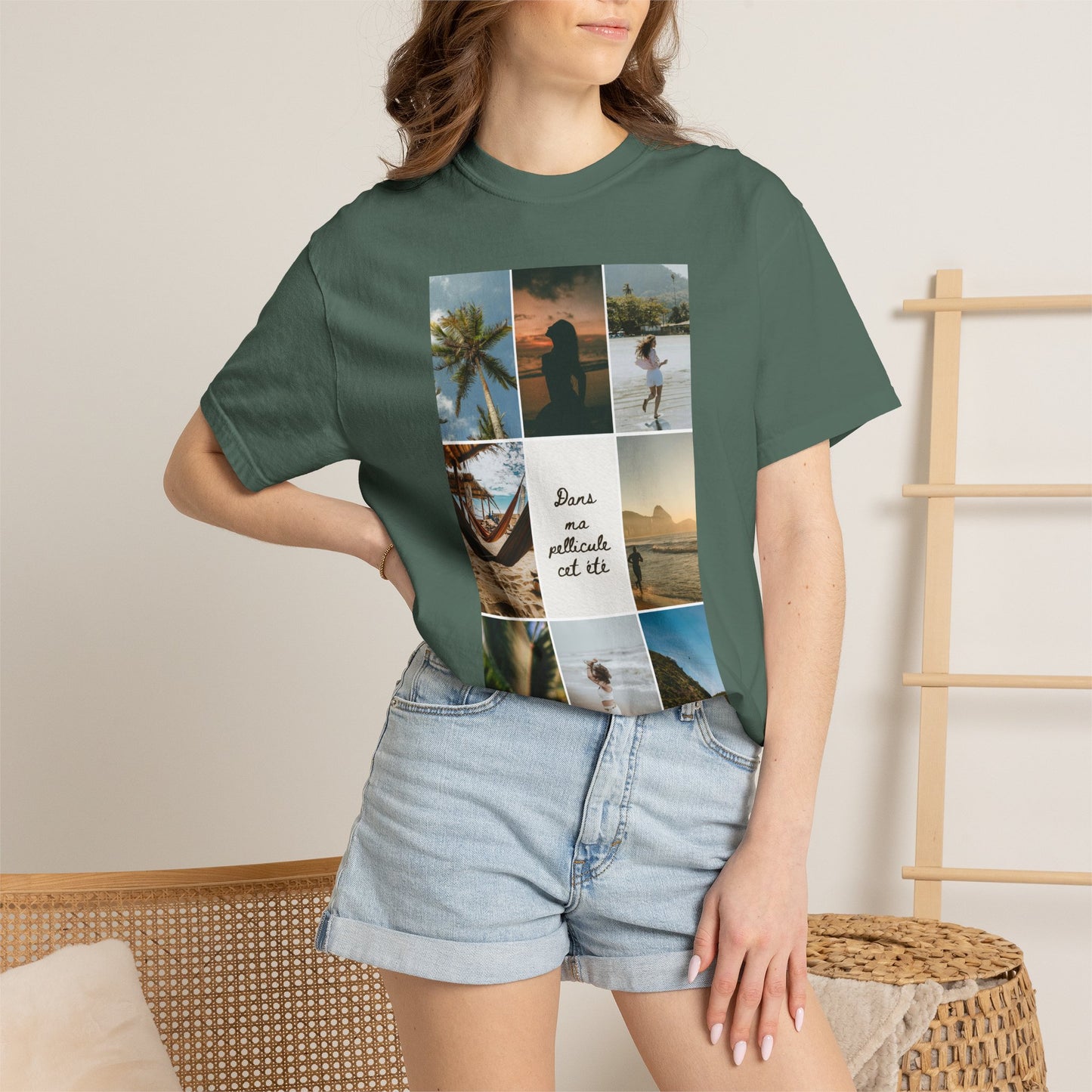 Travel Photo Collage T-Shirt — "Stars are patient, not idle"