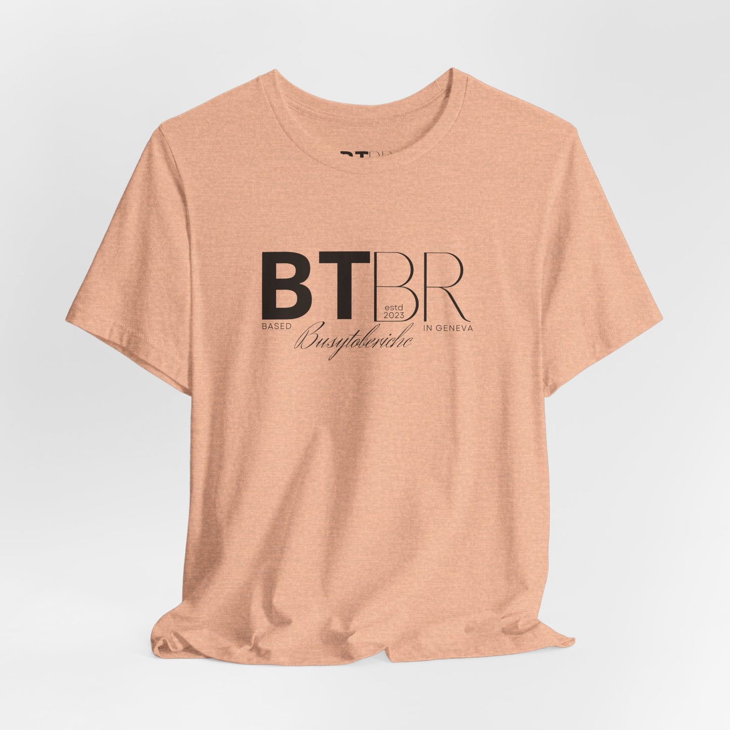 BTBR (Busy to be Rich) Logo T-Shirt — Black & Gray Brand Tee...