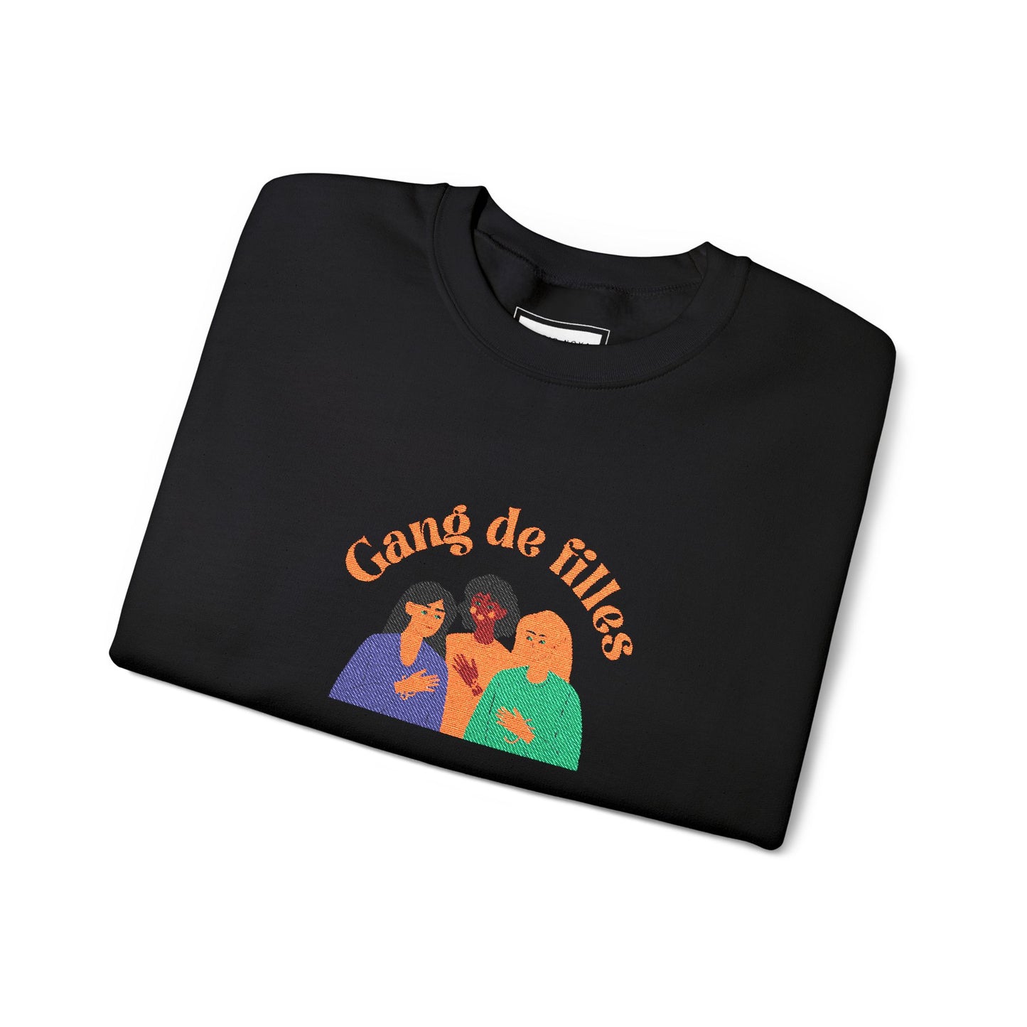Gang de Filles Crewneck Sweatshirt – Retro Women’s Friendship Graphic Sweatshirt