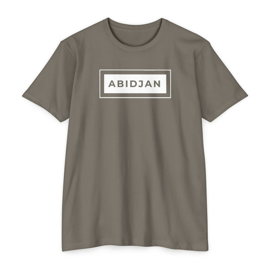 Abidjan City Box Logo T-Shirt — Minimalist Travel Tee