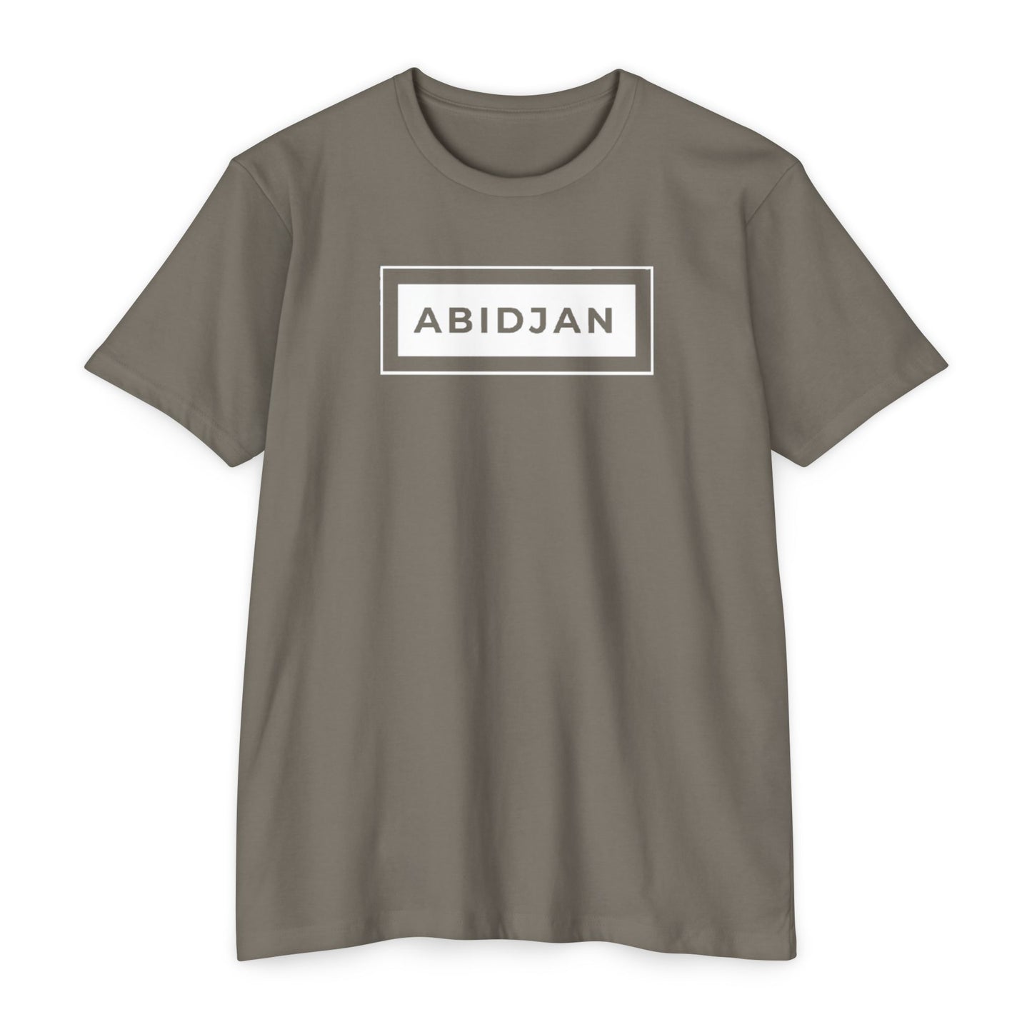Abidjan City Box Logo T-Shirt — Minimalist Travel Tee