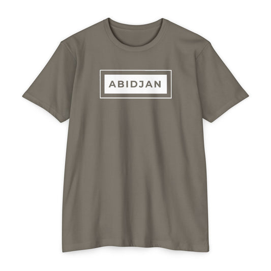 Abidjan City Box Logo T-Shirt — Minimalist Travel Tee