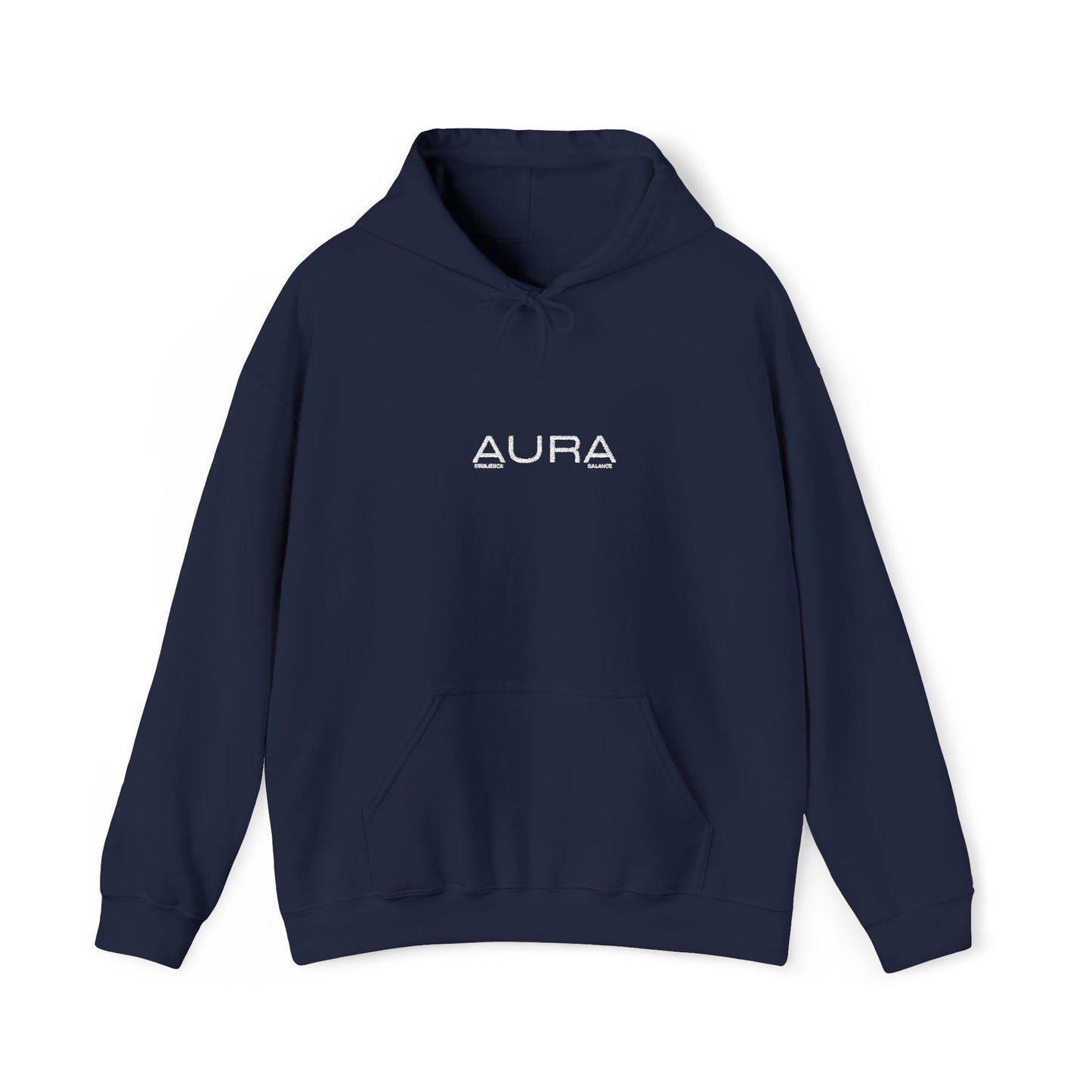 Aura Graphic Hoodie — Minimalist Vaporwave Logo Sweatshirt