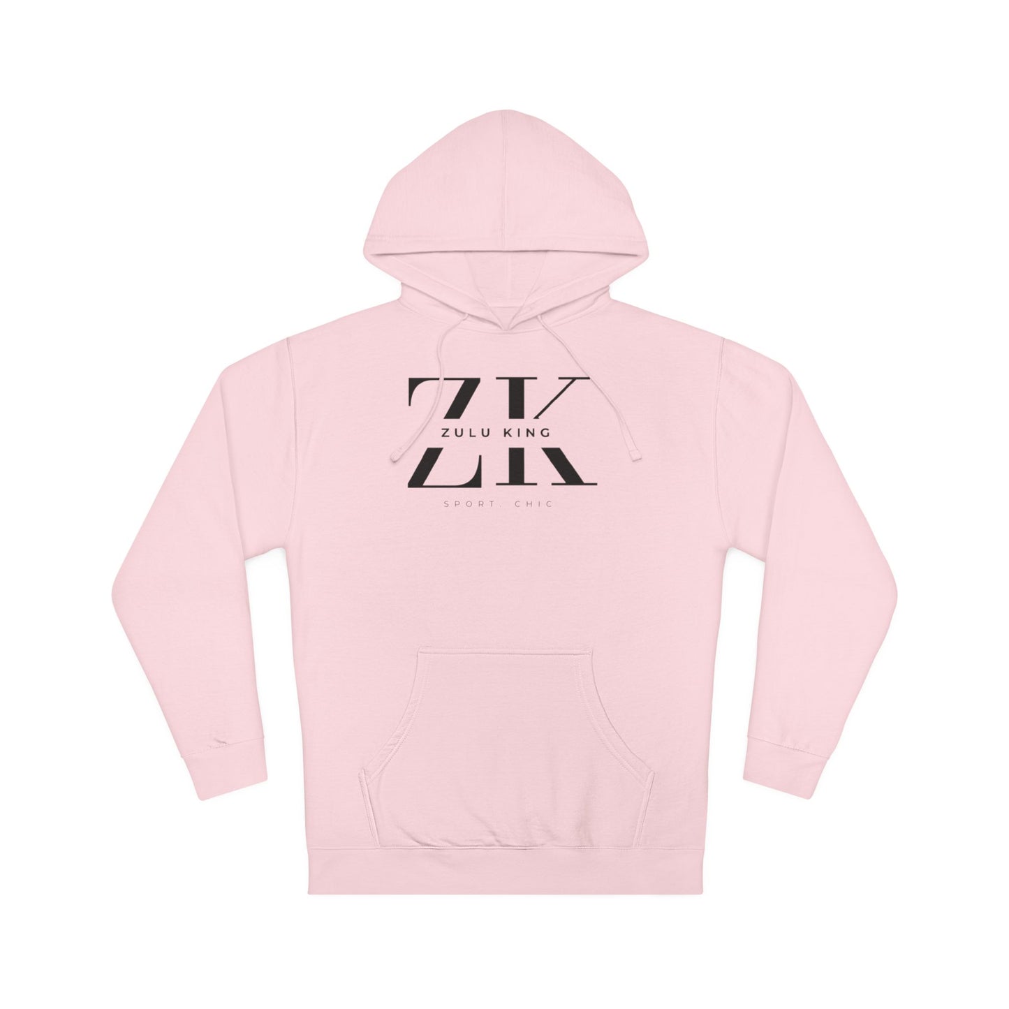 Zulu King 'ZK' Logo Hoodie — White Pullover