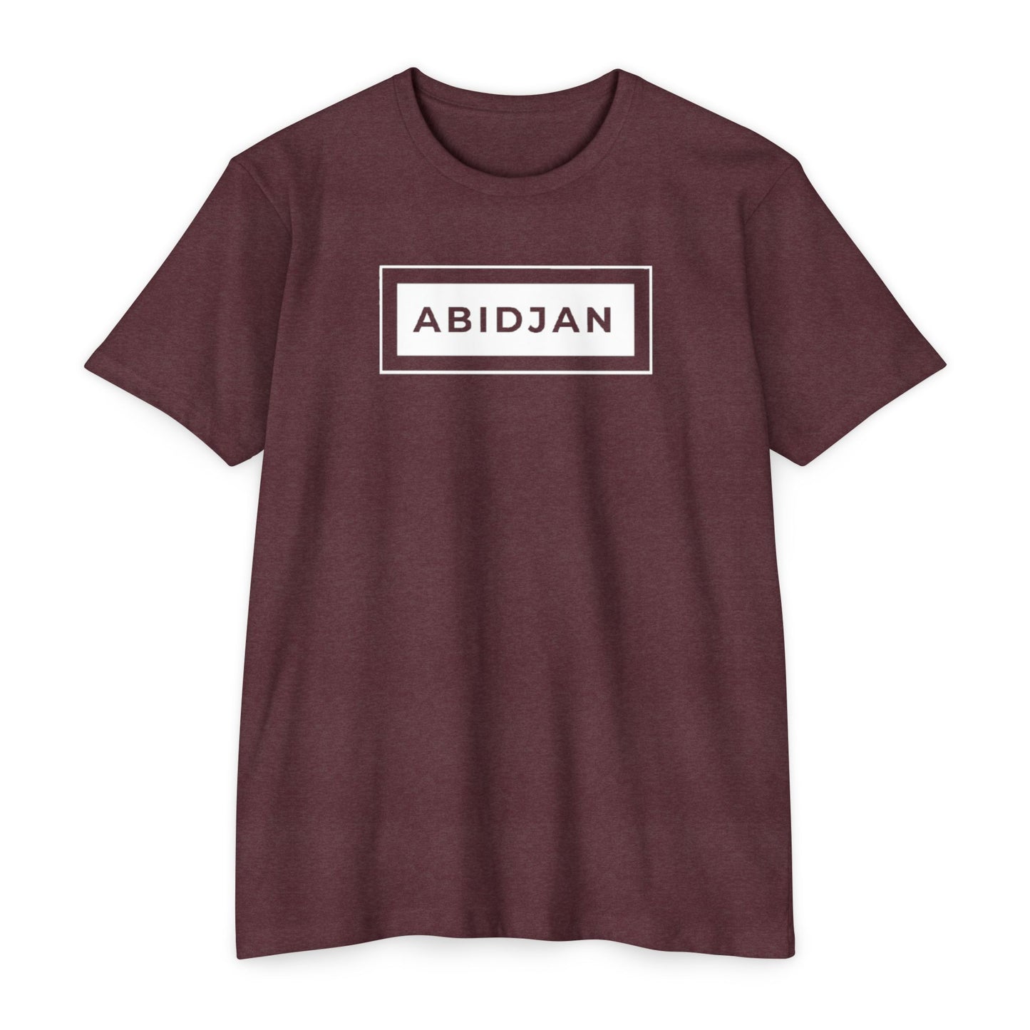 Abidjan City Box Logo T-Shirt — Minimalist Travel Tee