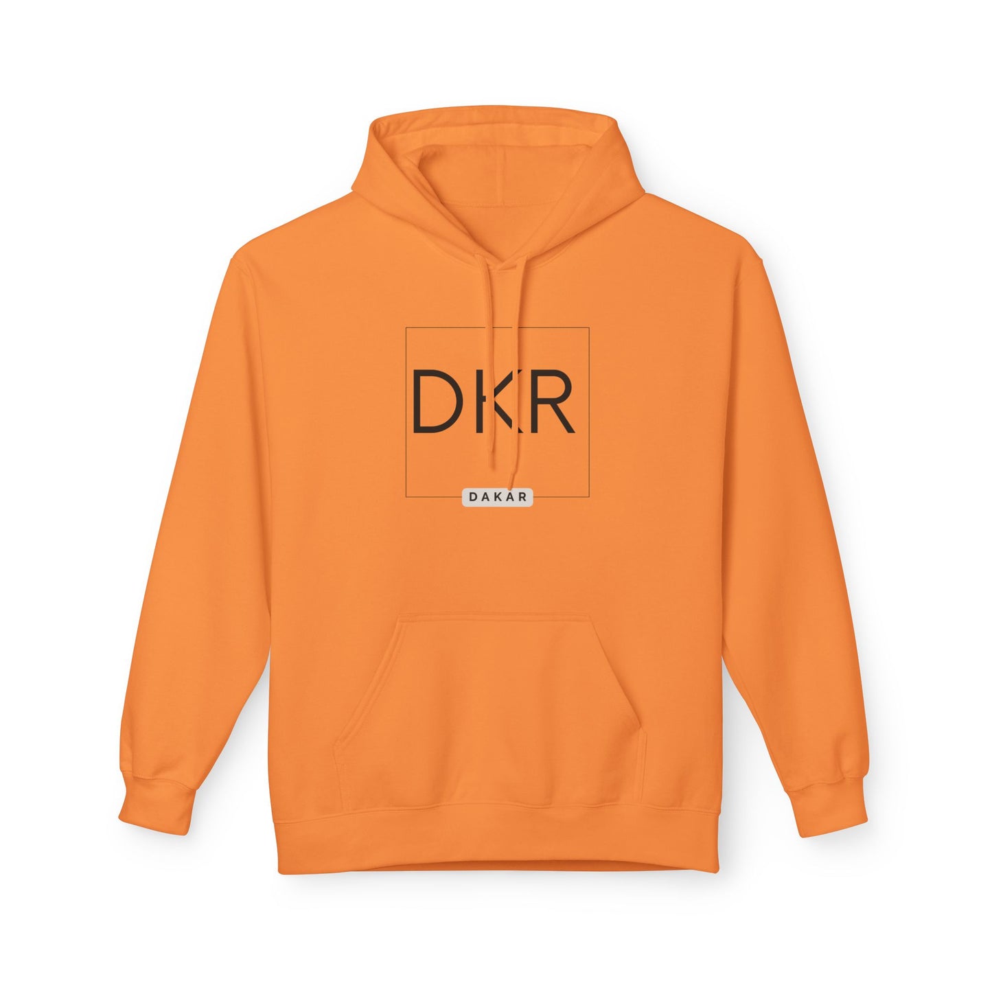 DKR (Dakar) White Hoodie — Clean Logo Chest & Back