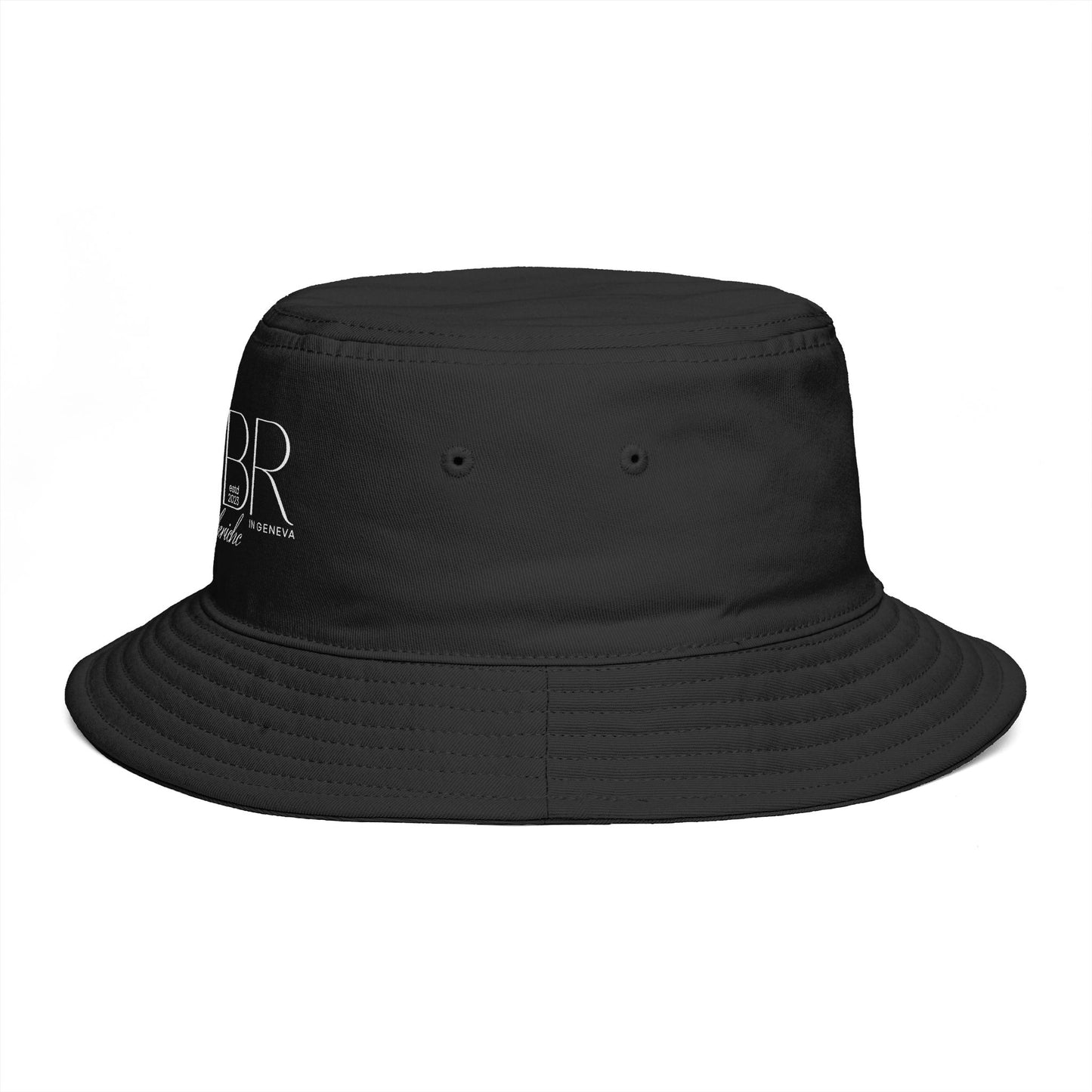 BTBR Script Logo Bucket Hat — Black Embroidered Bragging Rights Bucket Hat