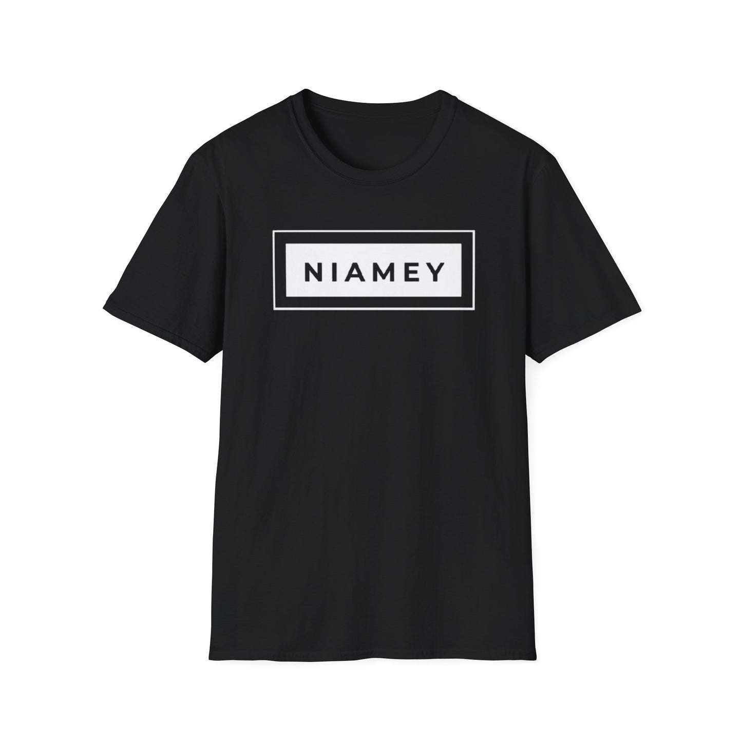 Minimal White T-Shirt — Subtle Embossed Text Casual Tee