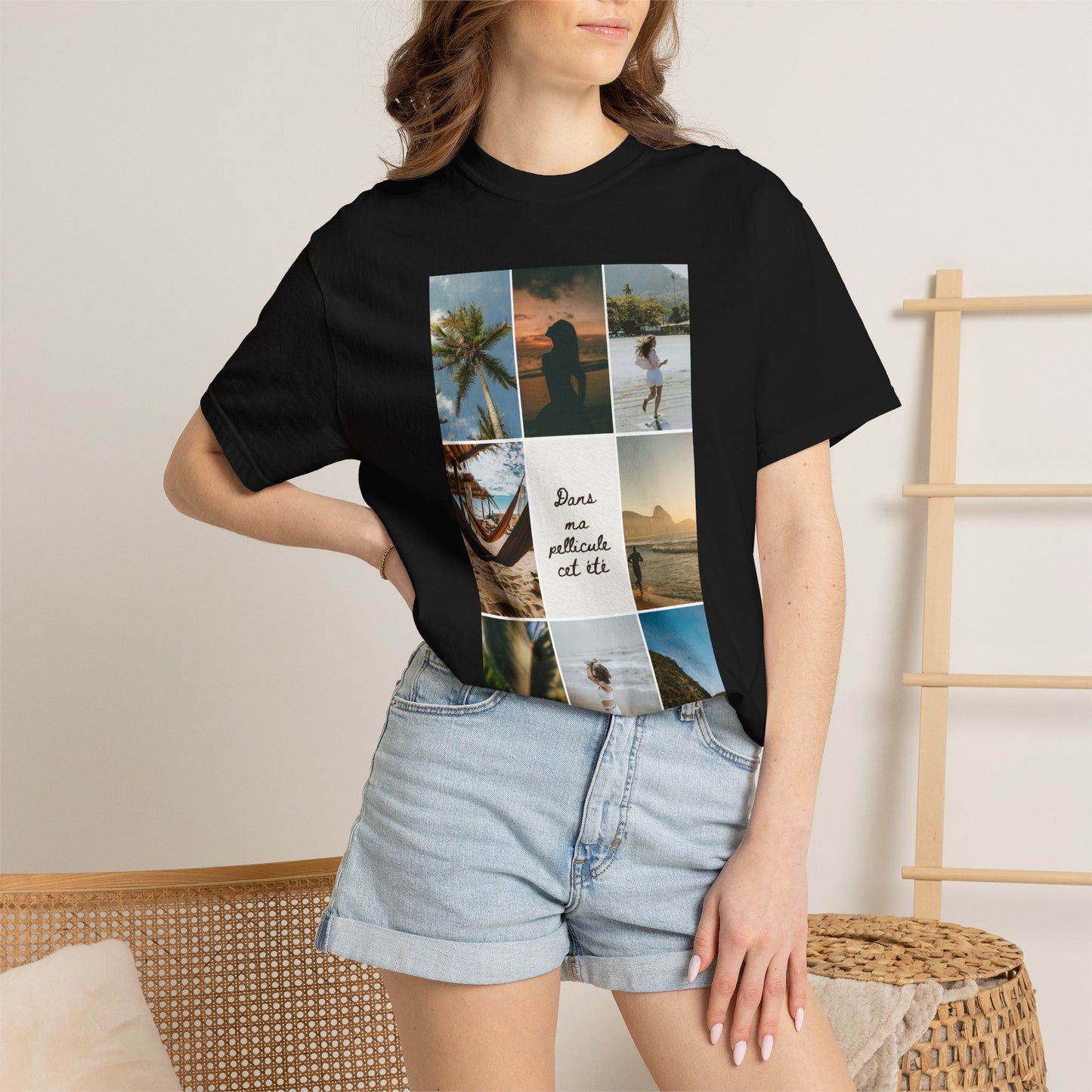 Travel Photo Collage T-Shirt — "Stars are patient, not idle"