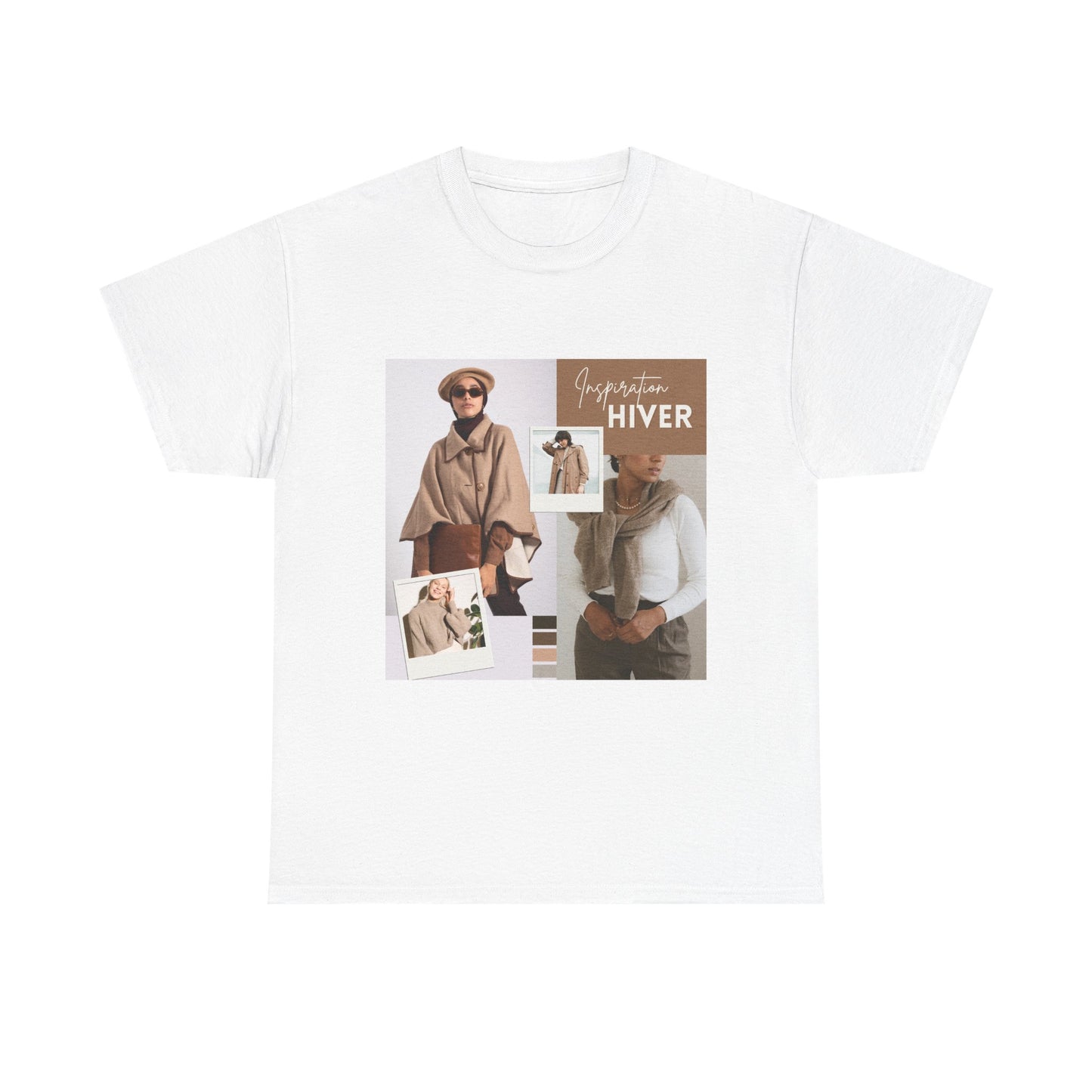 Winter Chic Collage Tee — 'Garde‑robe Hiver' Fashion Graphic T-Shirt
