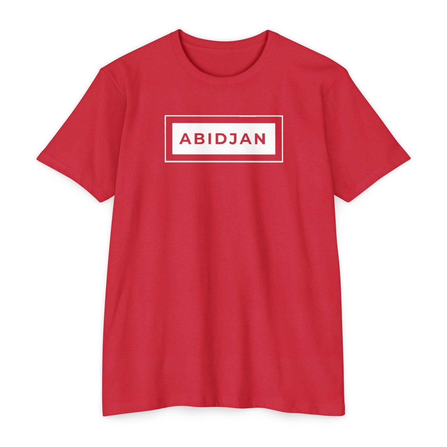 Abidjan City Box Logo T-Shirt — Minimalist Travel Tee