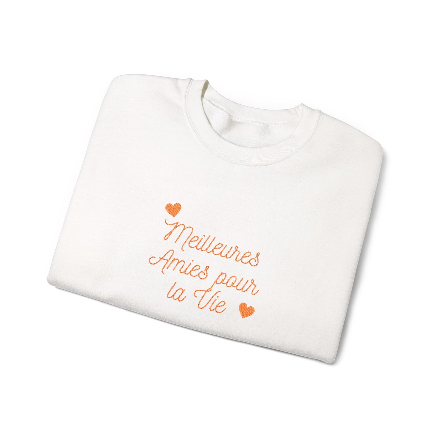 Crewneck Sweatshirt – 'Mistakes Arrive' Cute Script Heart Graphic, Cozy Casual Pullover