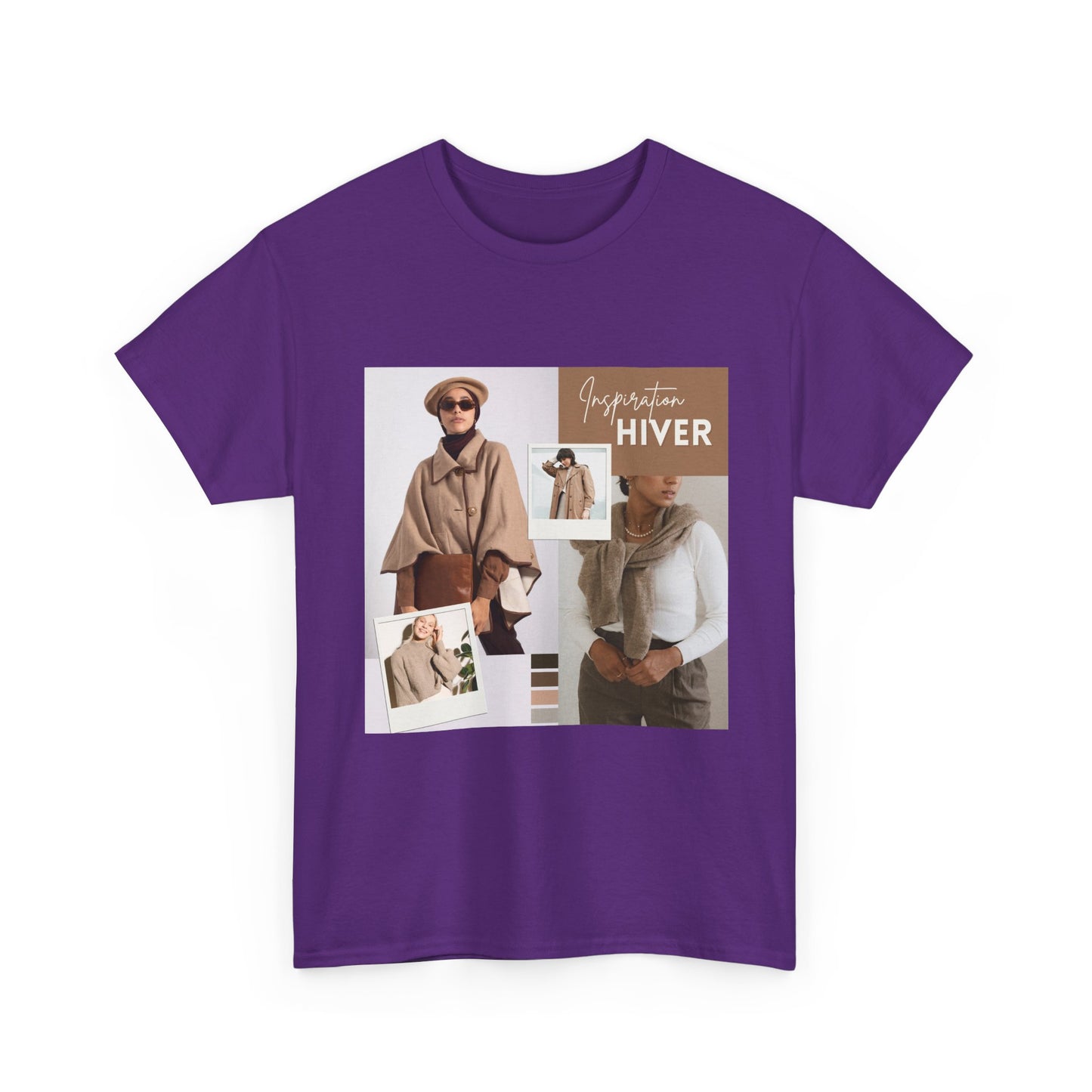Winter Chic Collage Tee — 'Garde‑robe Hiver' Fashion Graphic T-Shirt