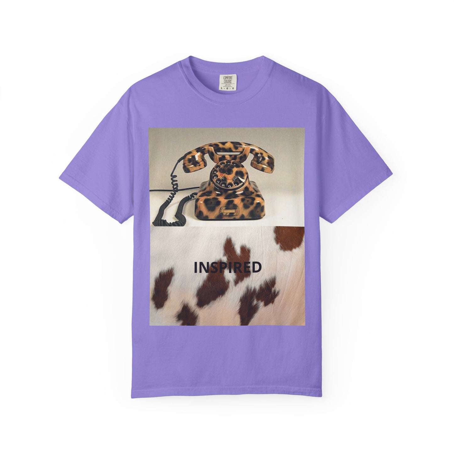 Inspired Leopard Phone Graphic T-Shirt