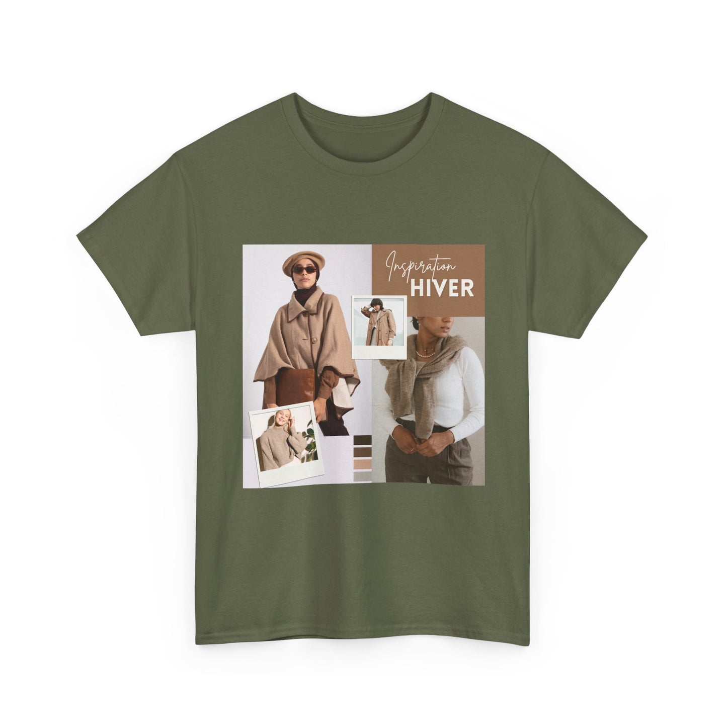 Winter Chic Collage Tee — 'Garde‑robe Hiver' Fashion Graphic T-Shirt