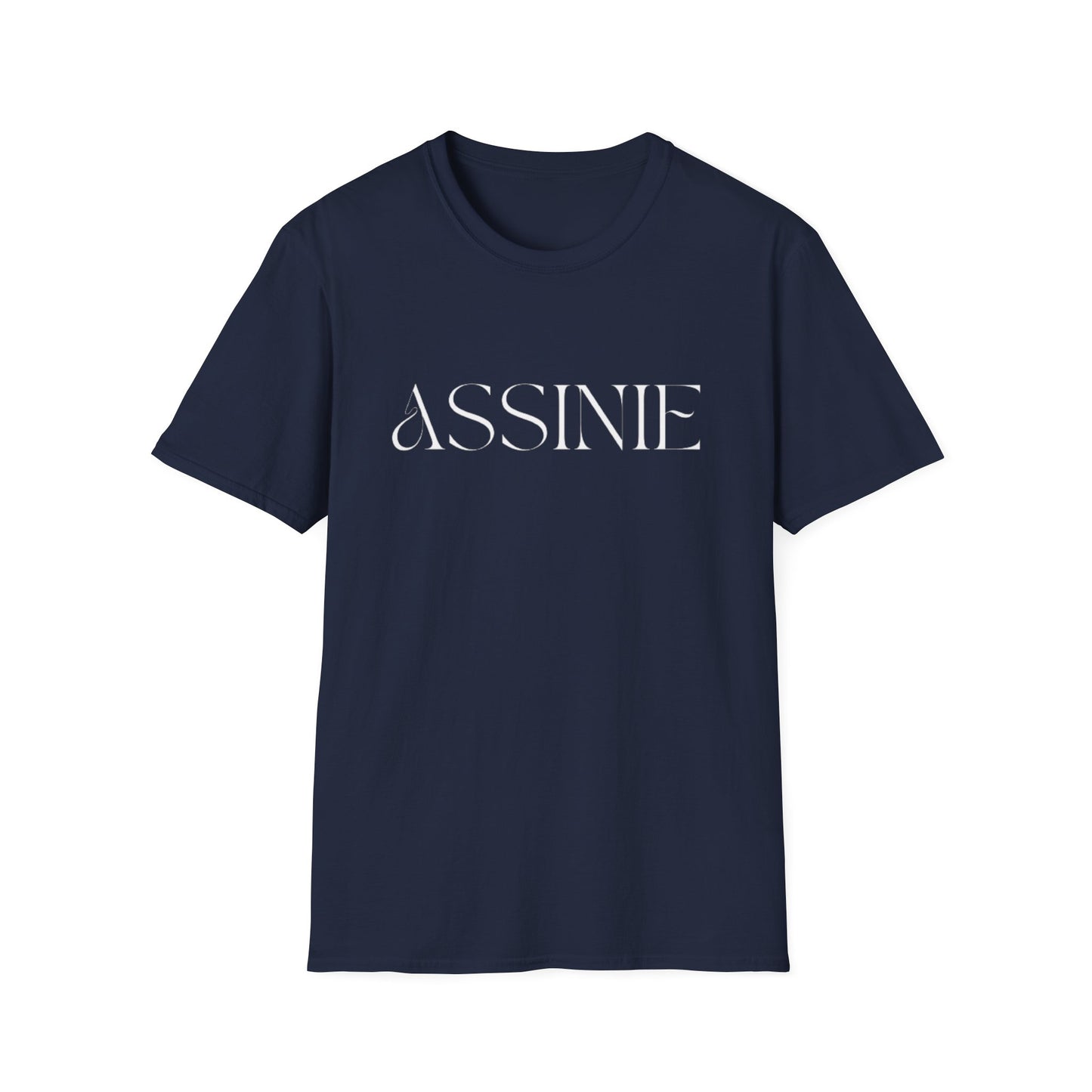 ASSNIE Embossed White T‑Shirt — Minimalist Logo Tee