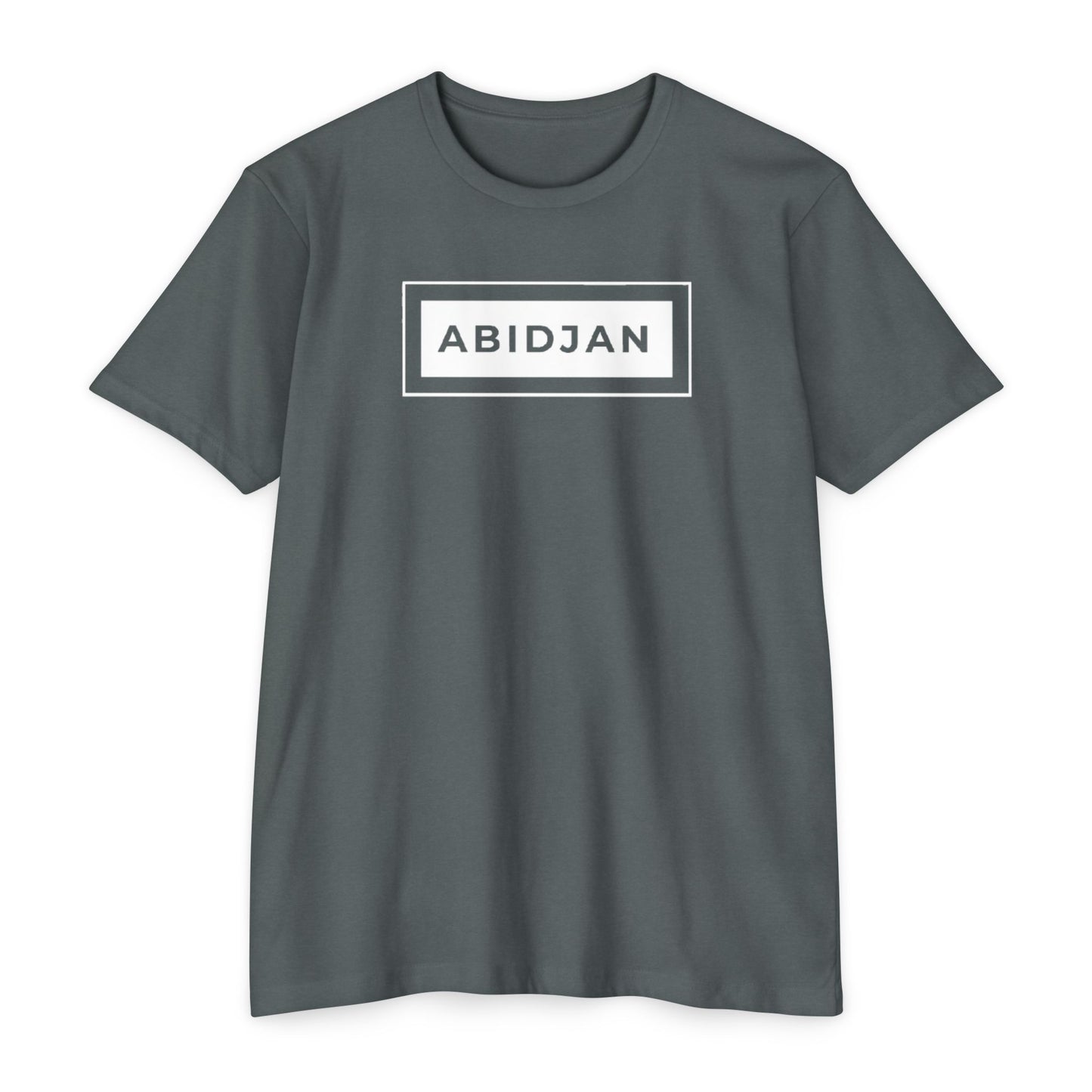 Abidjan City Box Logo T-Shirt — Minimalist Travel Tee