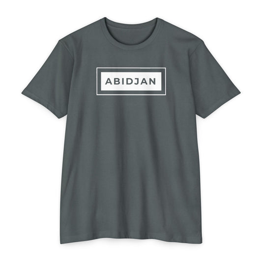 Abidjan City Box Logo T-Shirt — Minimalist Travel Tee