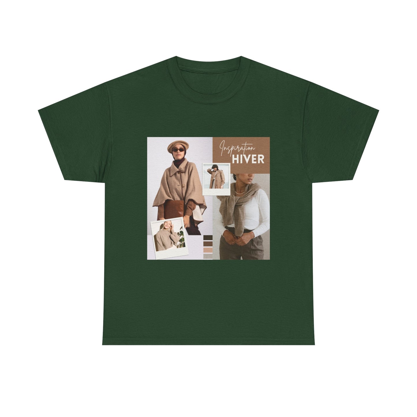 Winter Chic Collage Tee — 'Garde‑robe Hiver' Fashion Graphic T-Shirt